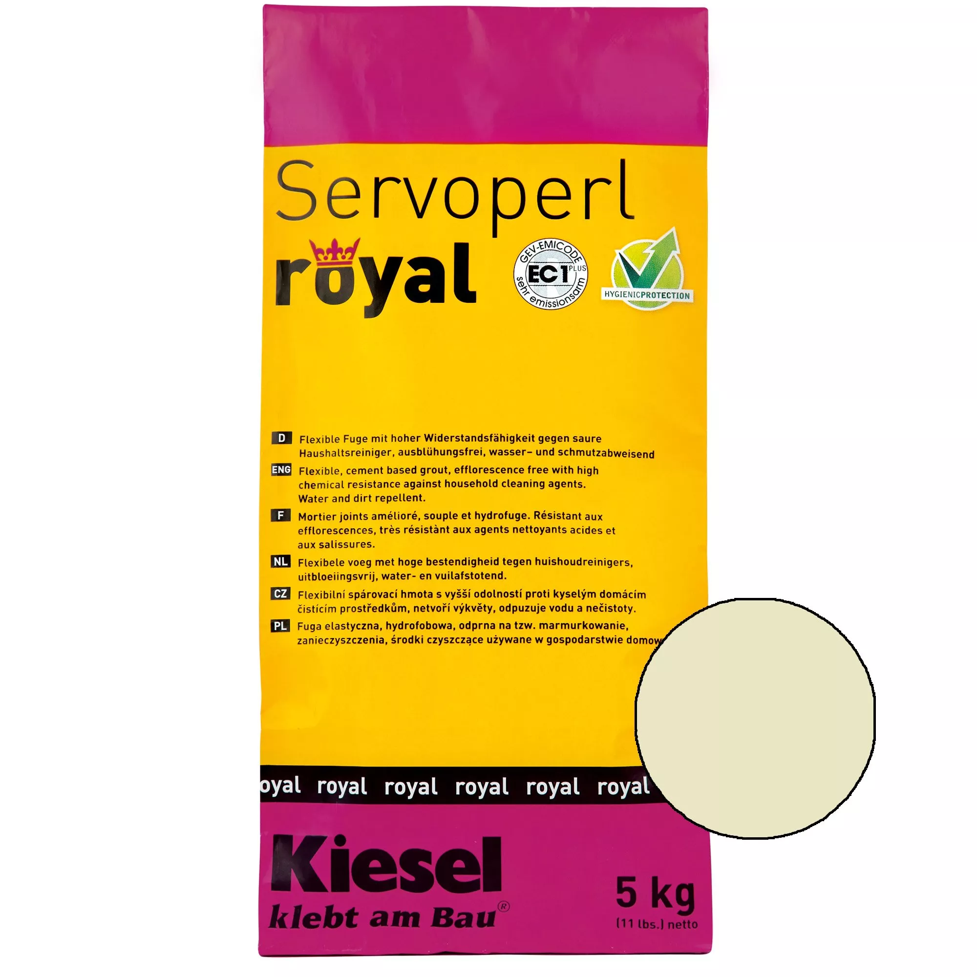 Kiesel Servoperl Royal - Flexibele, Water- En Vuilafstotende Voeg (5KG Jasmin)