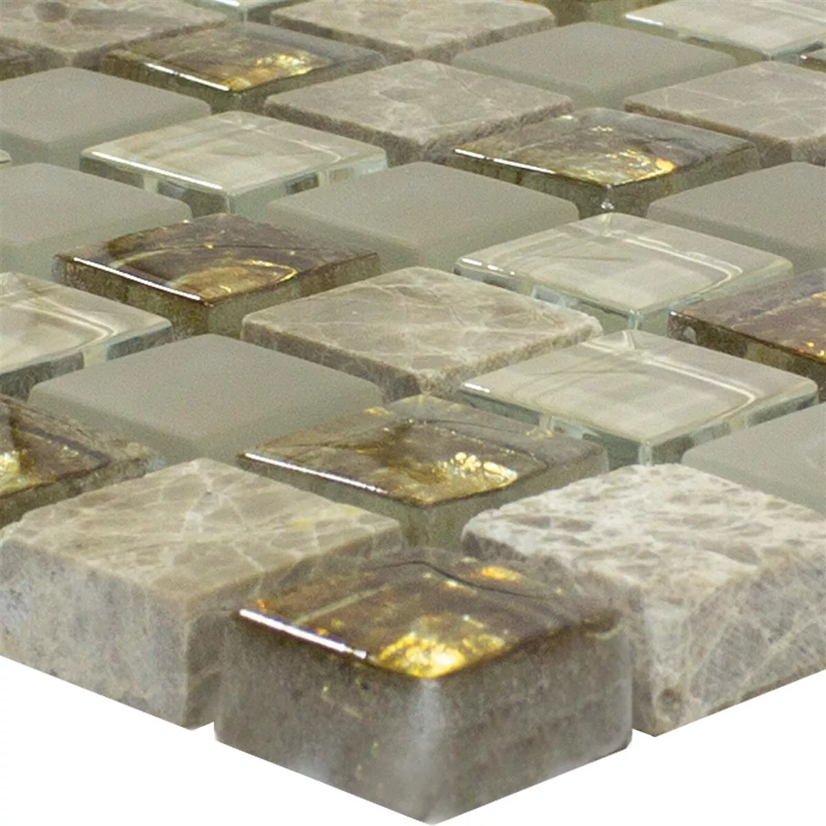 Sample Glasmozaïek Tegels Lexington Glas Material Mix Bruin