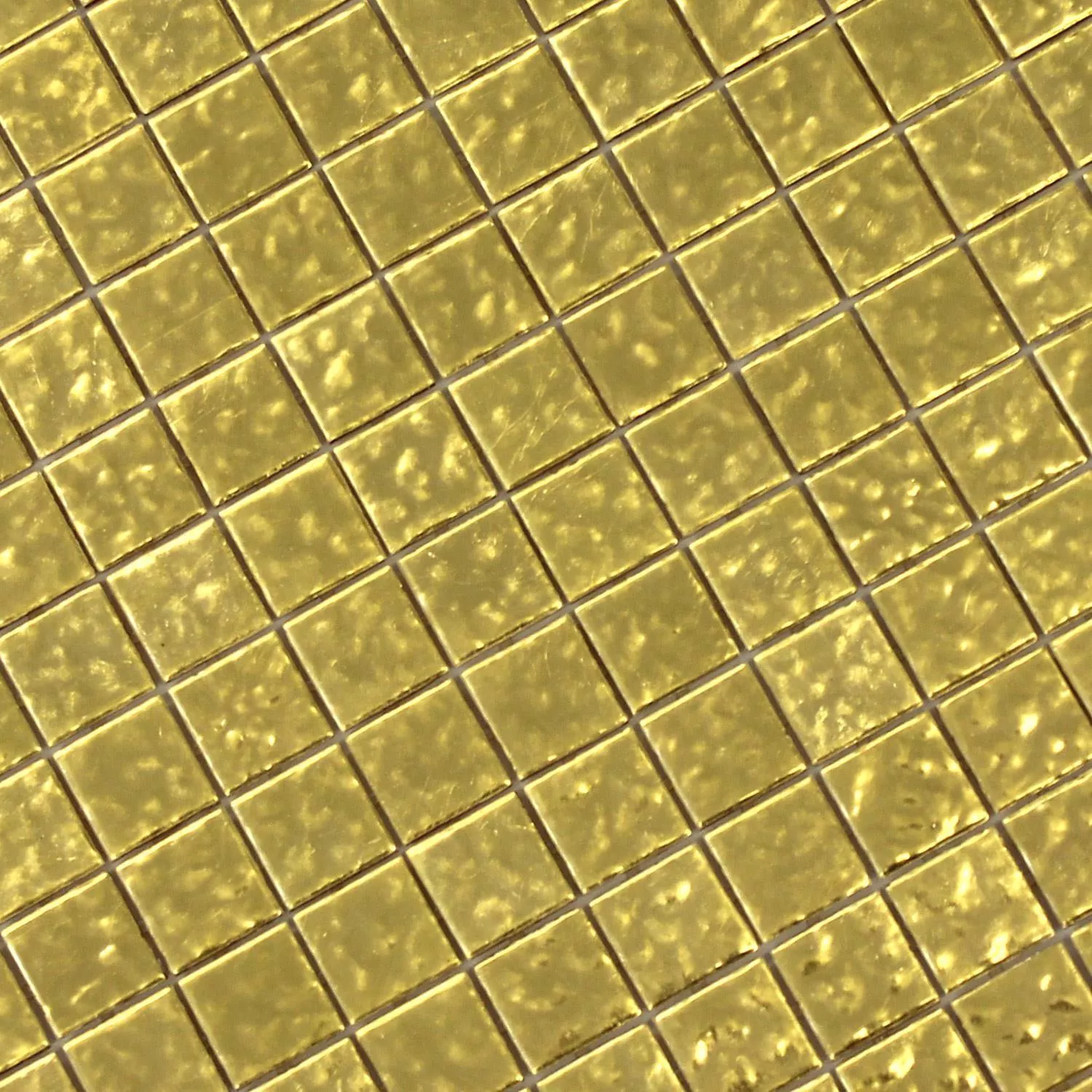 Mozaïektegel Trend-Vi Glas Blatt Guld 24 Karaats 2x2cm