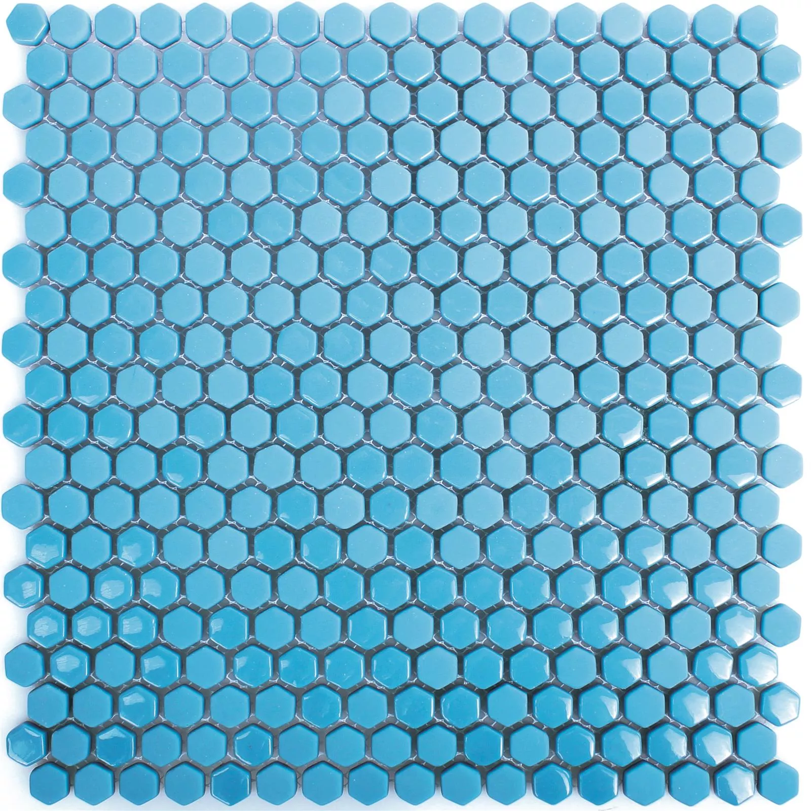 Glasmozaïek Tegels Brockway Hexagon Eco Blauw