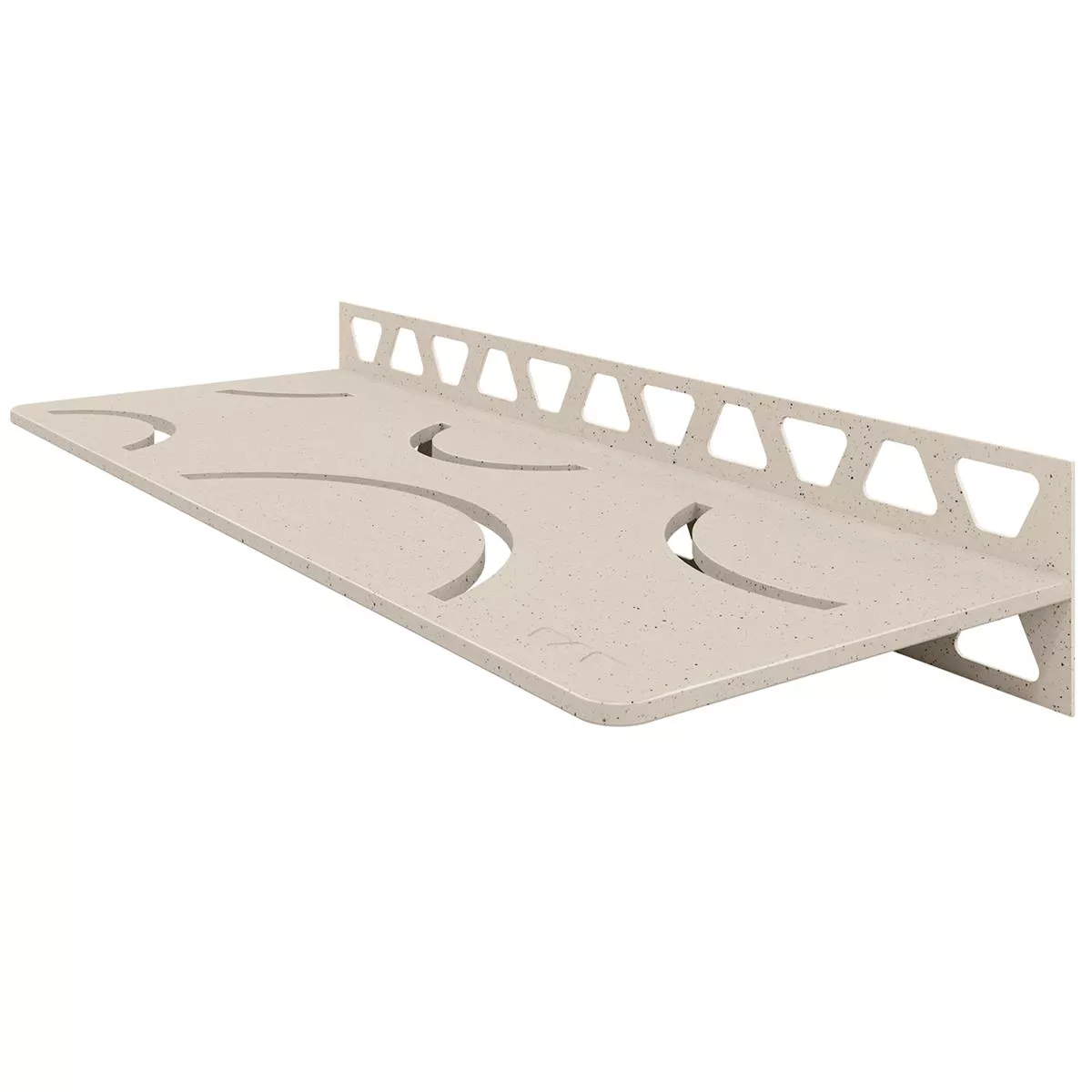 Doucheplank wandplank Schlüter rechthoek 30x11,5cm curve ivoor