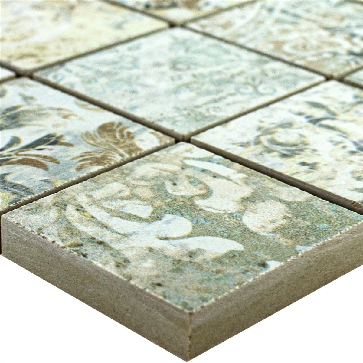 Keramiek Mozaïek Tegels Bellona Effect Lichtkleurrijk 47x47mm