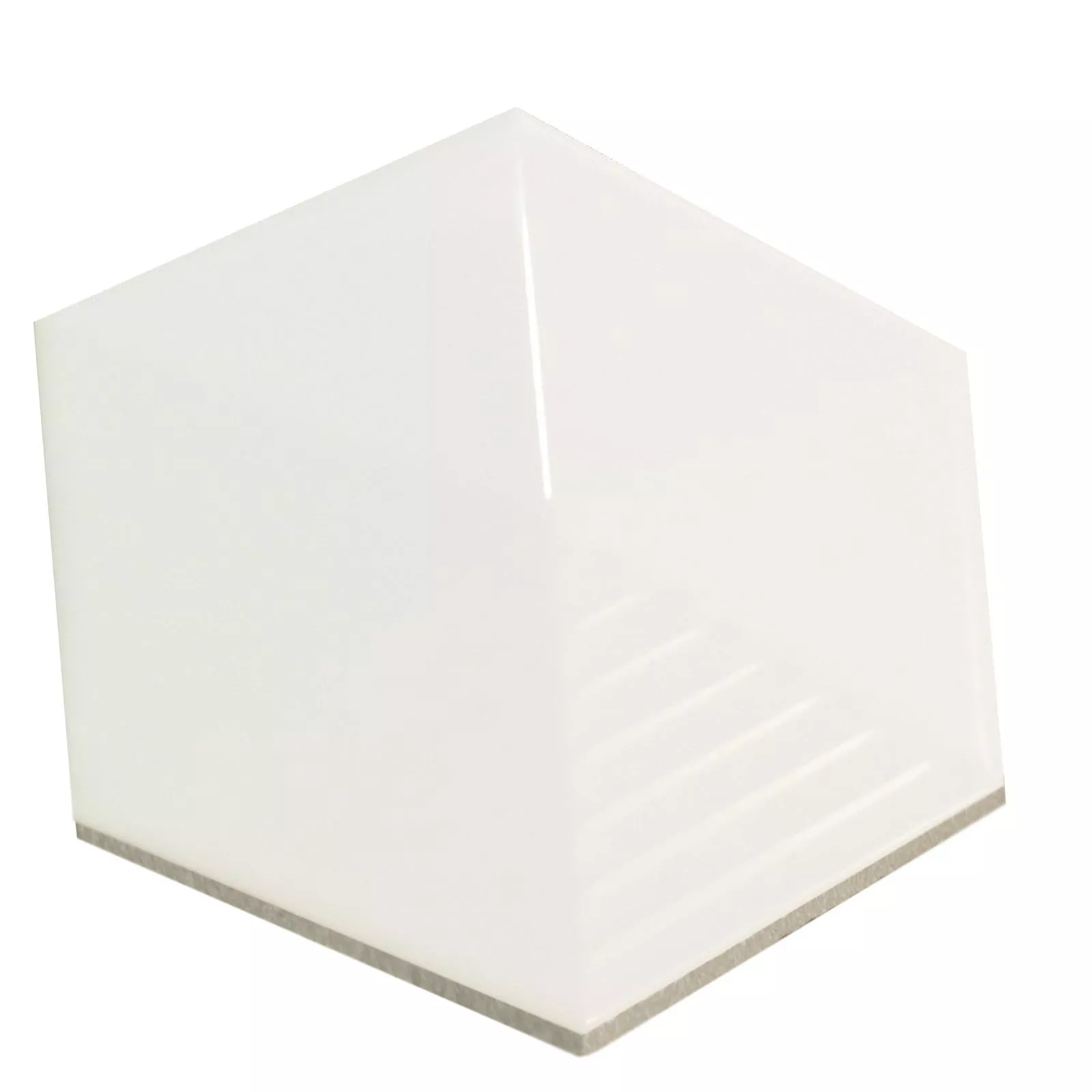 Wandtegels Rockford 3D Hexagon 12,4x10,7cm Wit