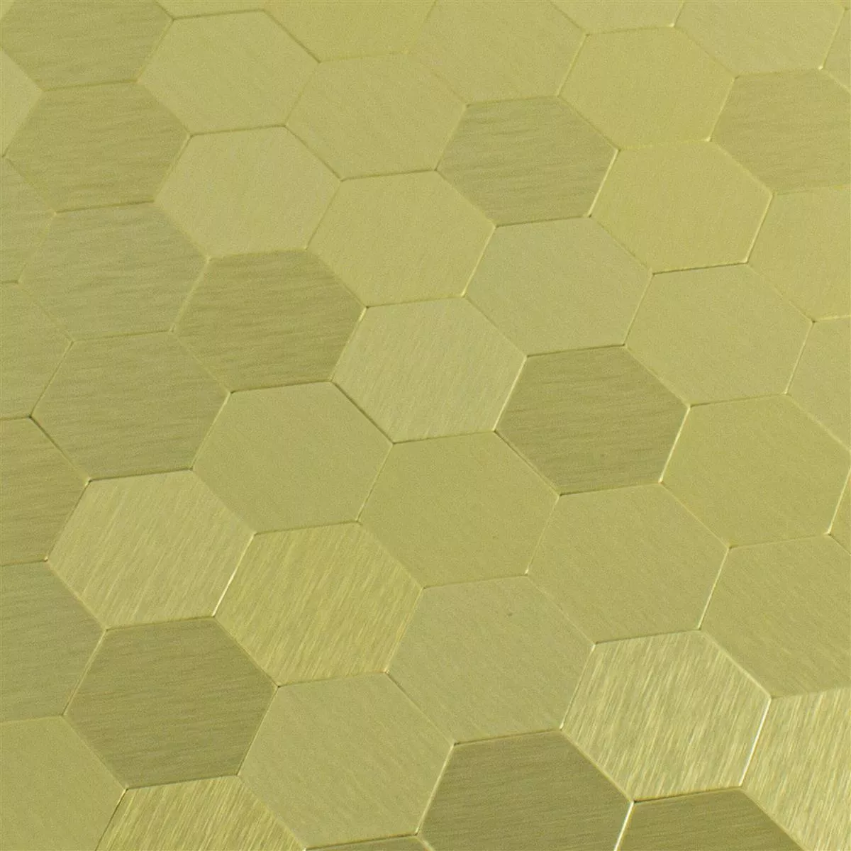 Mozaïektegel Metaal Zelfklevende Vryburg Goud Hexagon