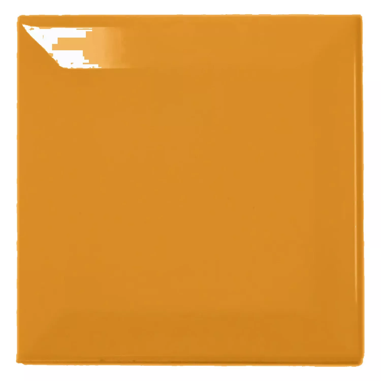 Metro tegel Geel Glanzend 10x10 cm Met Facet Catarina Ocre