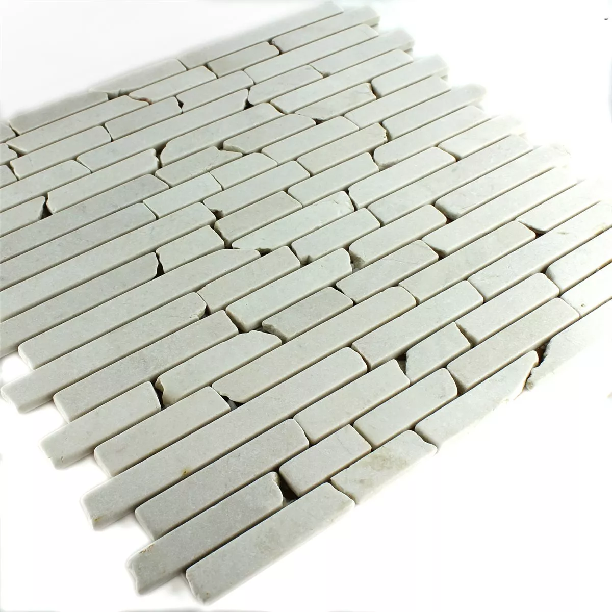 Sample Mozaïektegel Marmer Botticino Brick