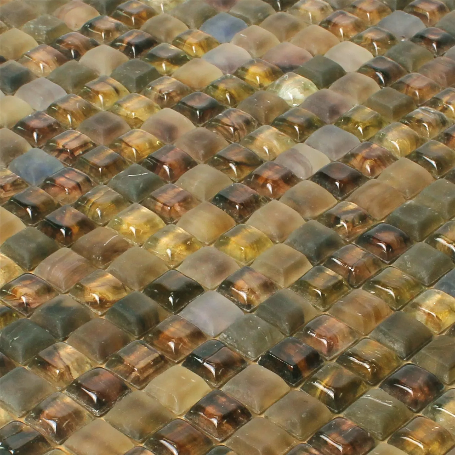 Sample Glas Zwembad Mozaïek Tegels Pergamon Bruin
