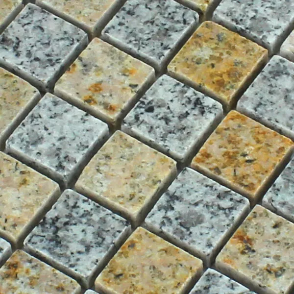 Sample Mozaïektegel Granit  Gul Grijs