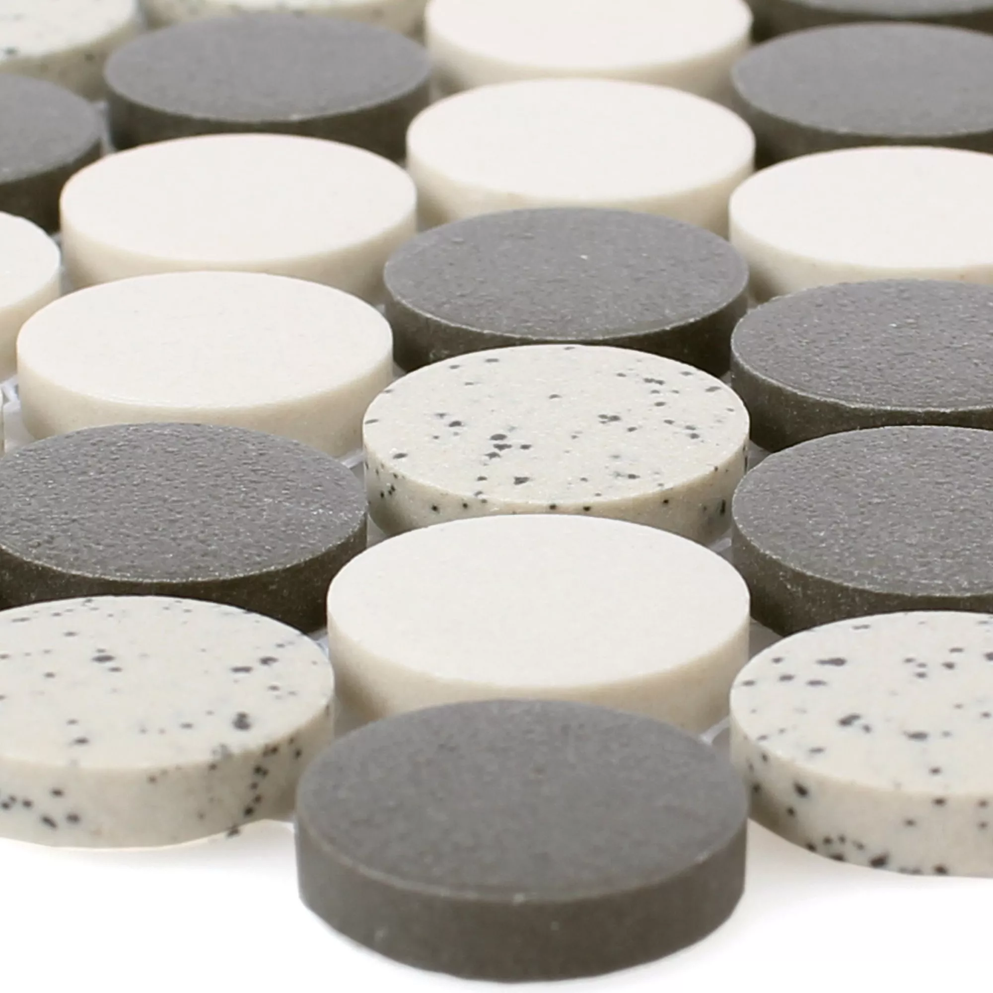 Keramiek Mozaïektegels Monforte Zwart Grijs Knoop