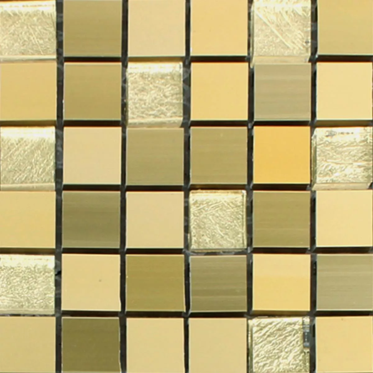 Sample Mozaïektegel Lissabon Aluminium Glas Mix Goud