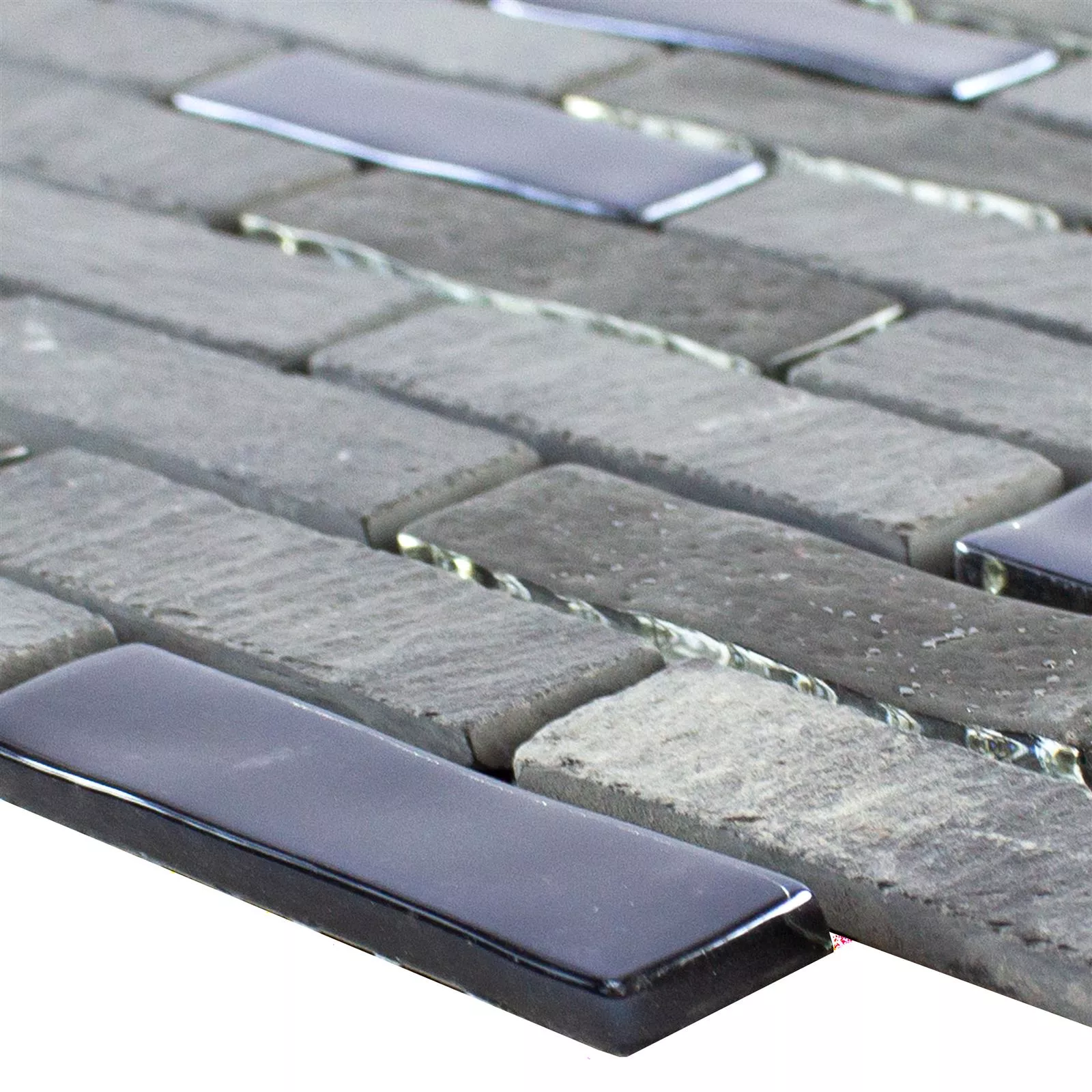 Glas Natuursteen Mozaïek Concetto Zelfklevende Zwart Glas Natuursteen Mozaïek Concetto Zelfklevende Zwart