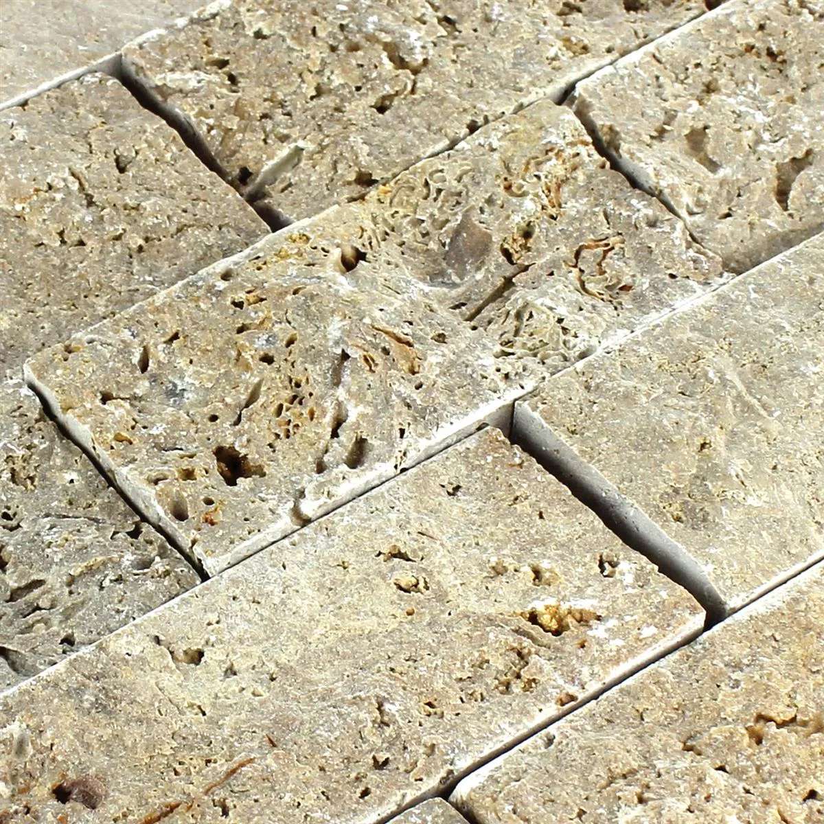 Sample Mozaïektegel Natuursteen 3D Noce Brick