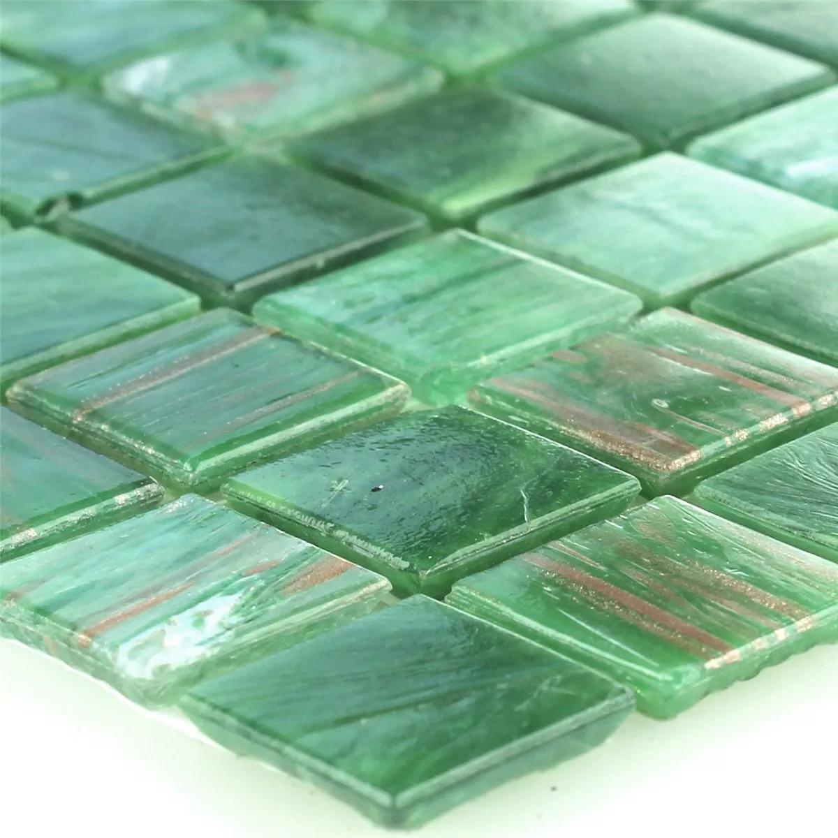 Glas Effect Mozaïek Tegel Guld Star Groen