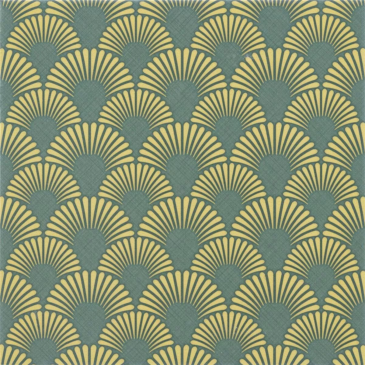 Vloertegels Cement Optic Wildflower Groen Decor 18,5x18,5cm 