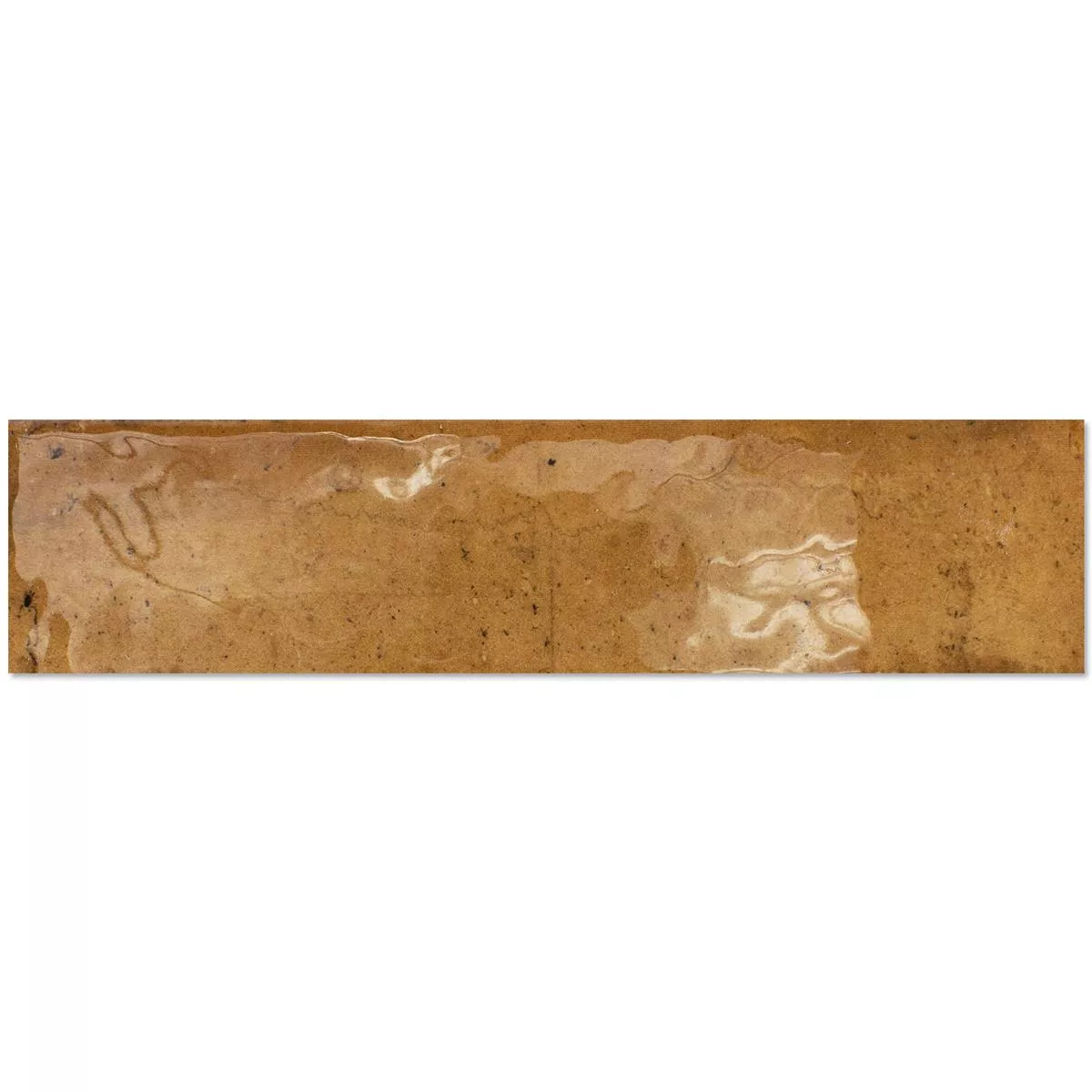 Wandtegels Kiowa Glanzend Gegolfd 6x25cm Oker Wandtegels Kiowa Glanzend Gegolfd 6x25cm Oker