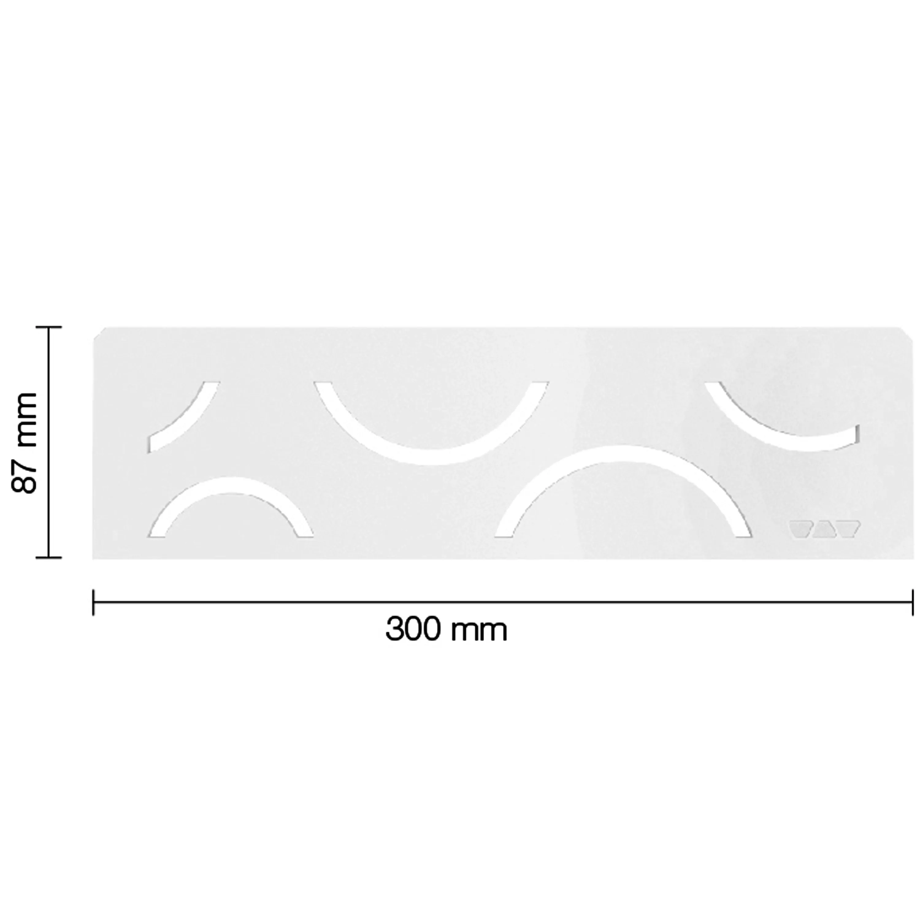 Niswandplank Schlüter rechthoek 30x8,7cm Curve wit