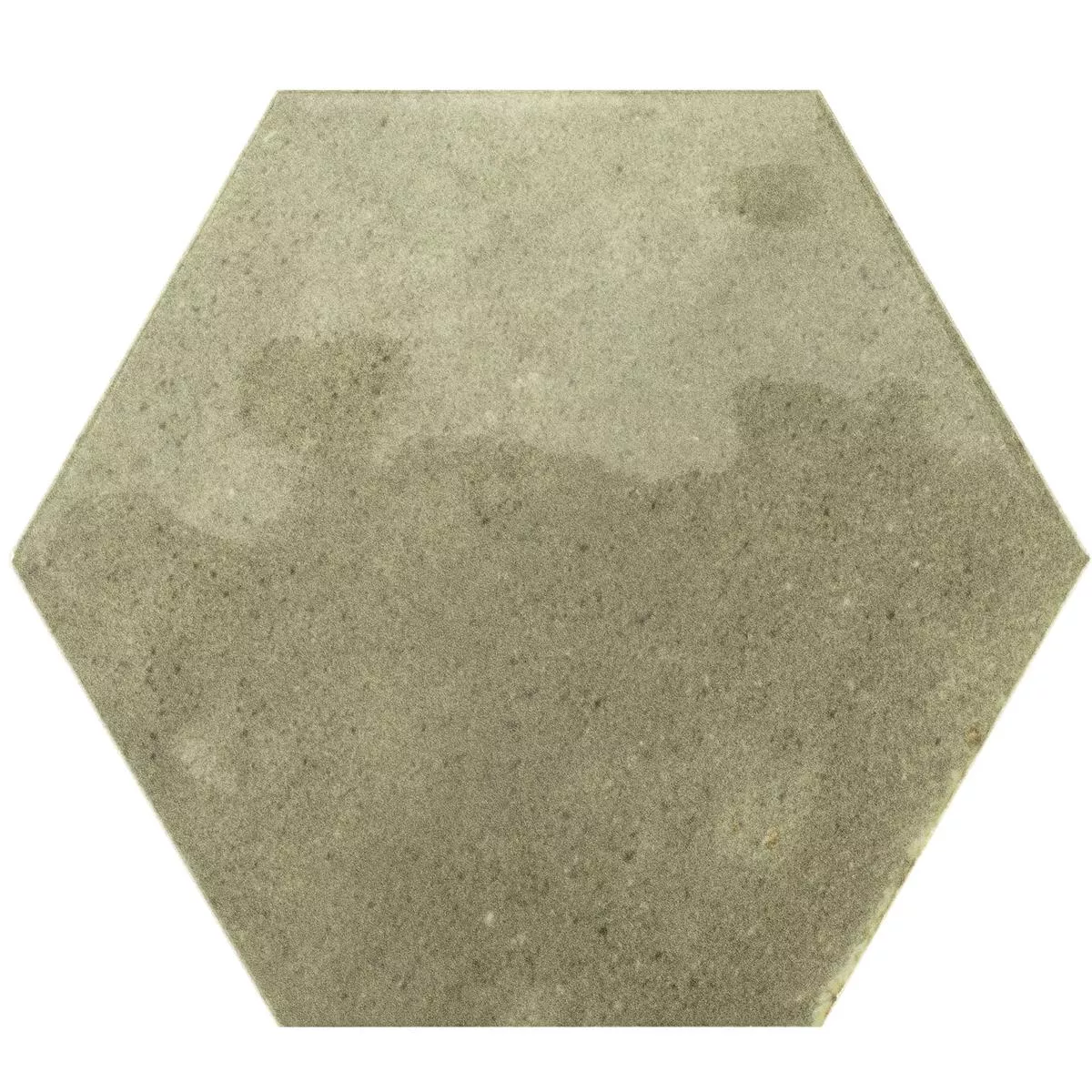 Wandtegels Arosa Glanzend Gegolfd Hexagon Olijfgroen 17,3x15cm