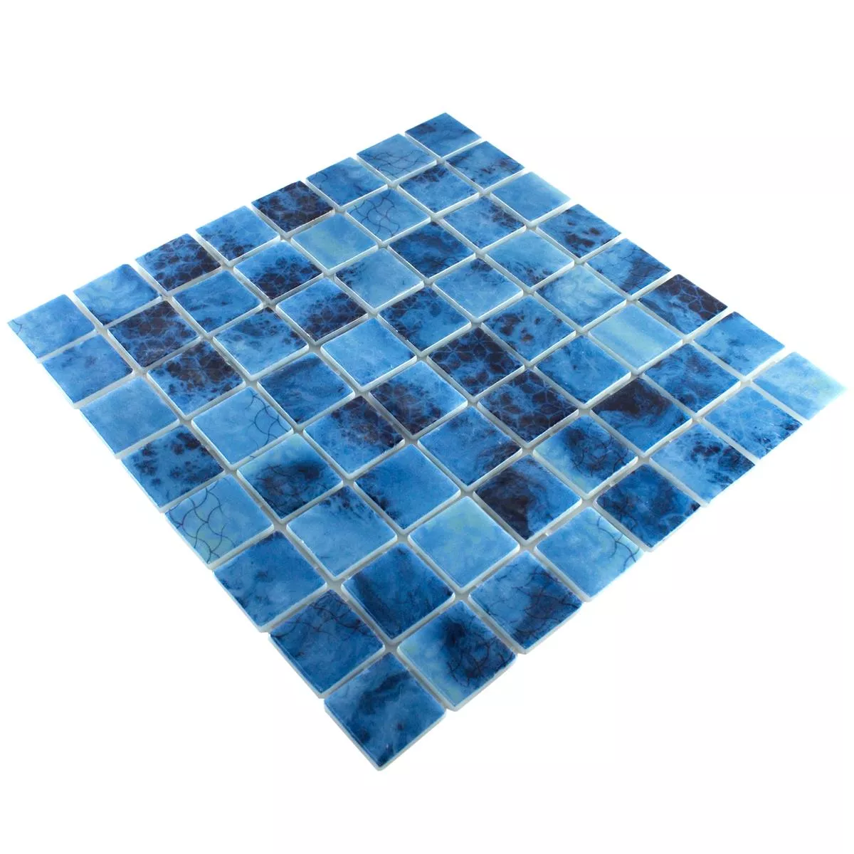 Glas Zwembad Mozaïek Baltic Blauw 38x38mm Glas Zwembad Mozaïek Baltic Blauw 38x38mm