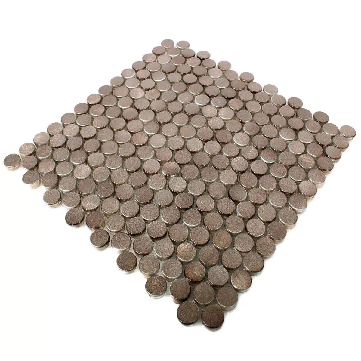 Sample Mozaïektegels Aluminium Metaal Fantom Knoop Bronzen