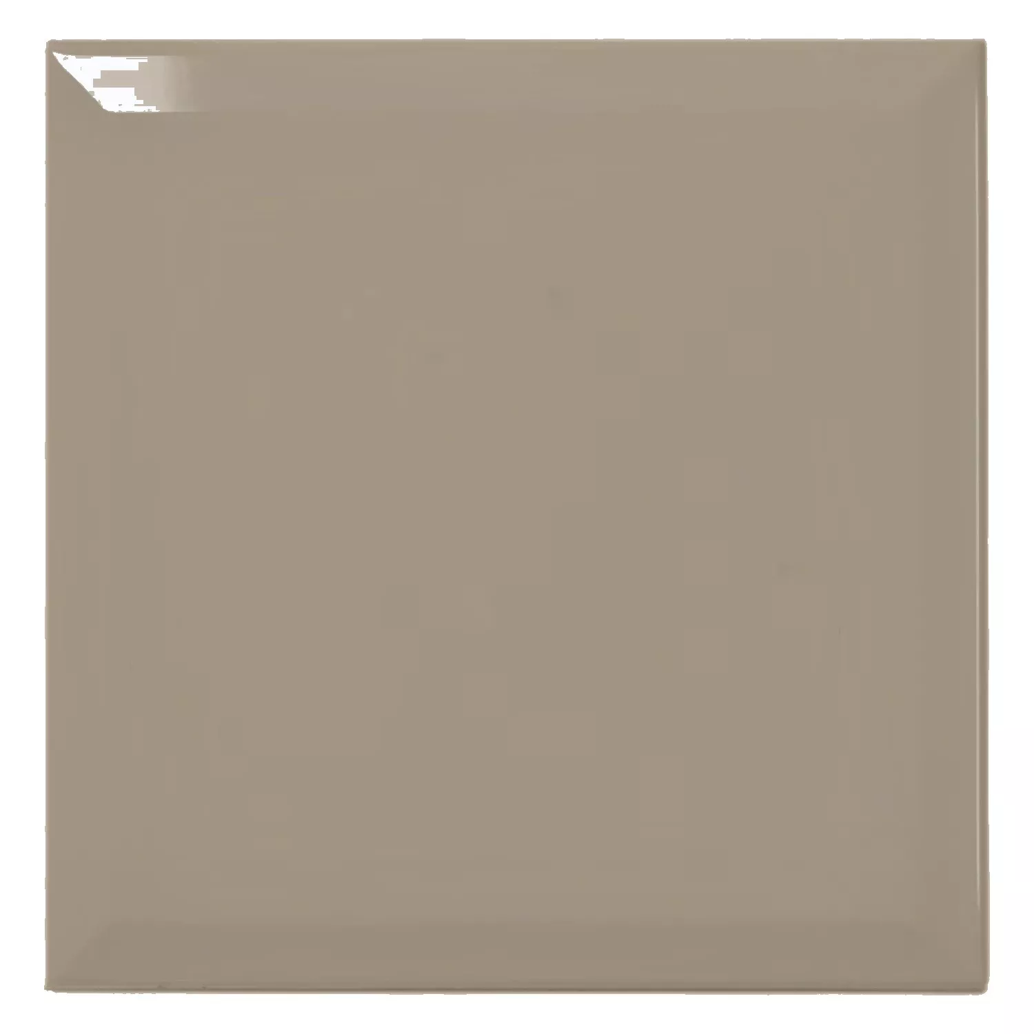 Metro tegel Bruin Glanzend 20x20 cm Met Facet Freetown Mink