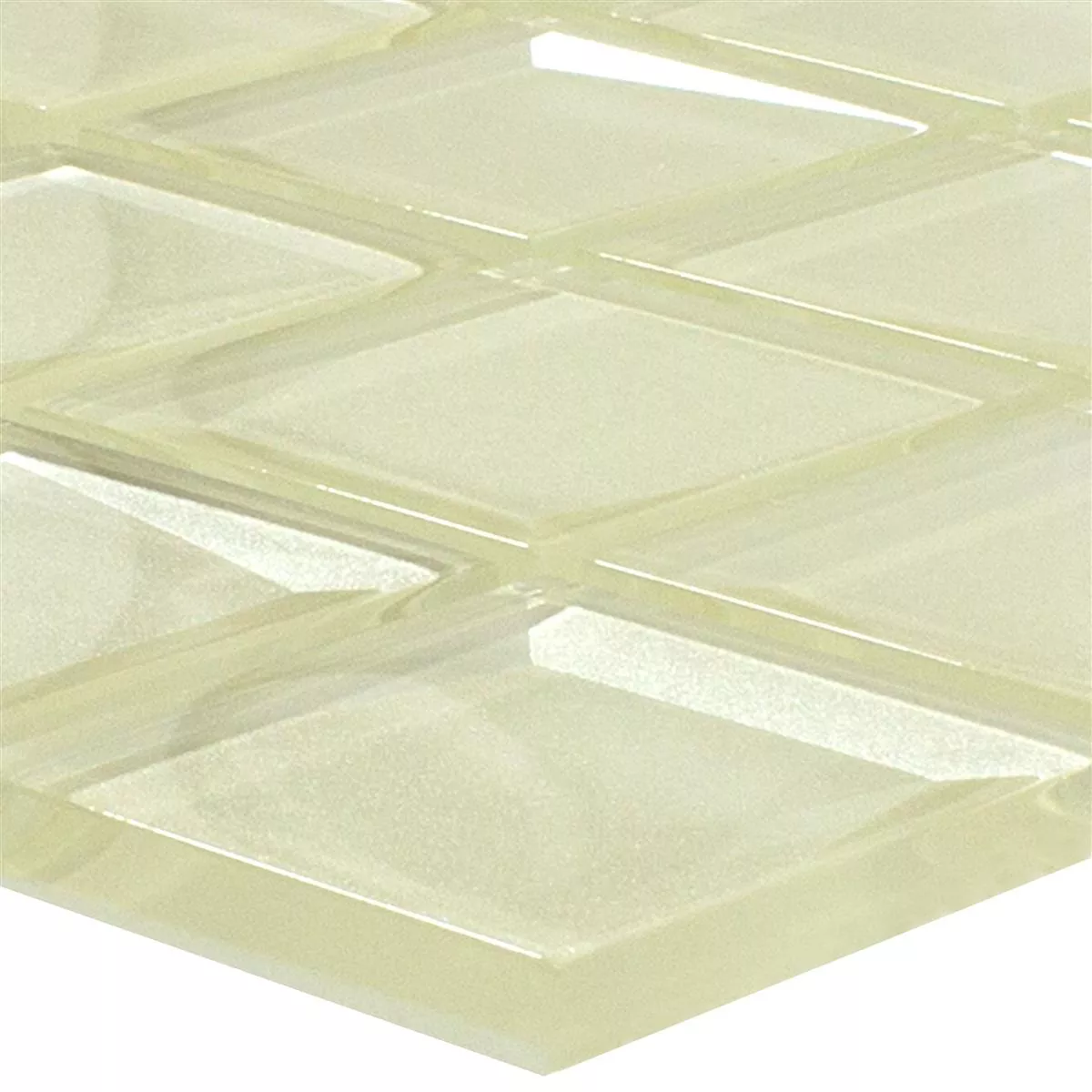 Glasmozaïek Tegels Venedig 3D Crème