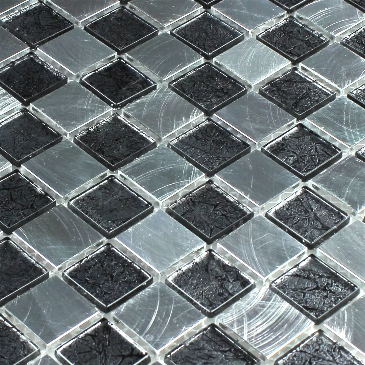 Sample Mozaïektegel Glas Aluminium Schaakbord 