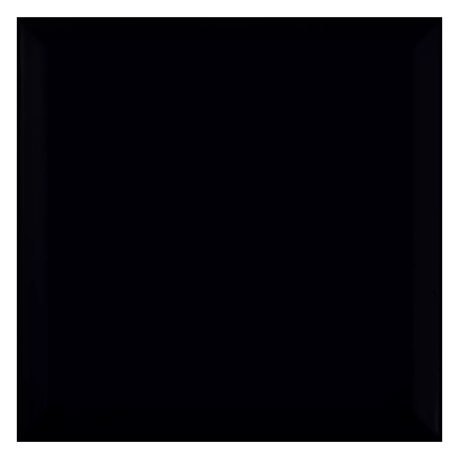 Metro tegel Zwart Mat 20x20 cm Met Facet Freetown Negro
