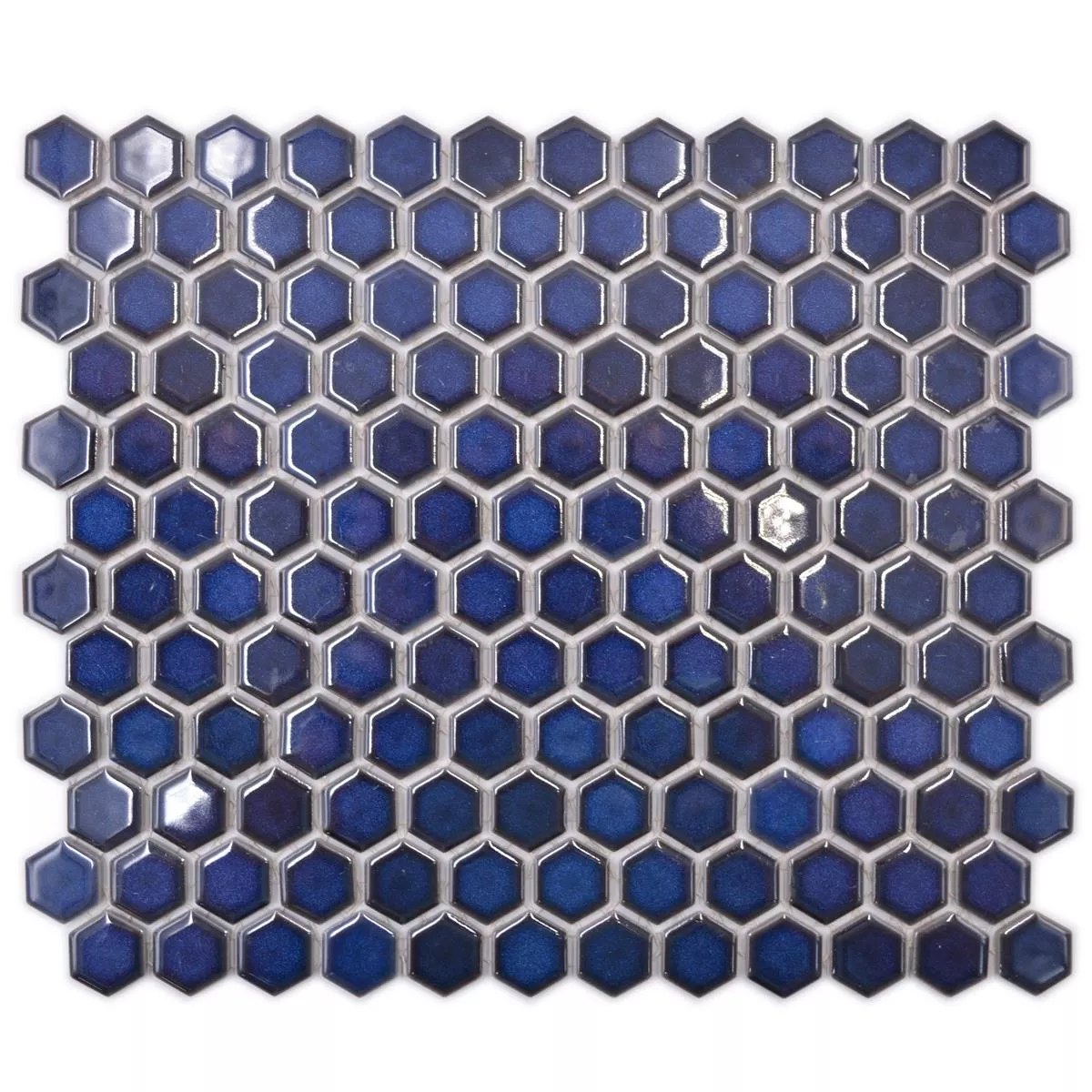 Keramiek Mozaïek Salomon Hexagon Kobalt Blauw H23