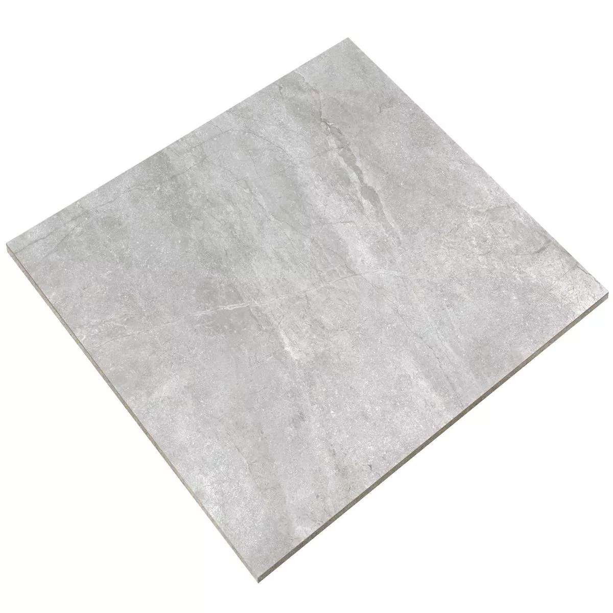 Vloertegels Pangea Marmerlook Mat Zilver 120x120cm