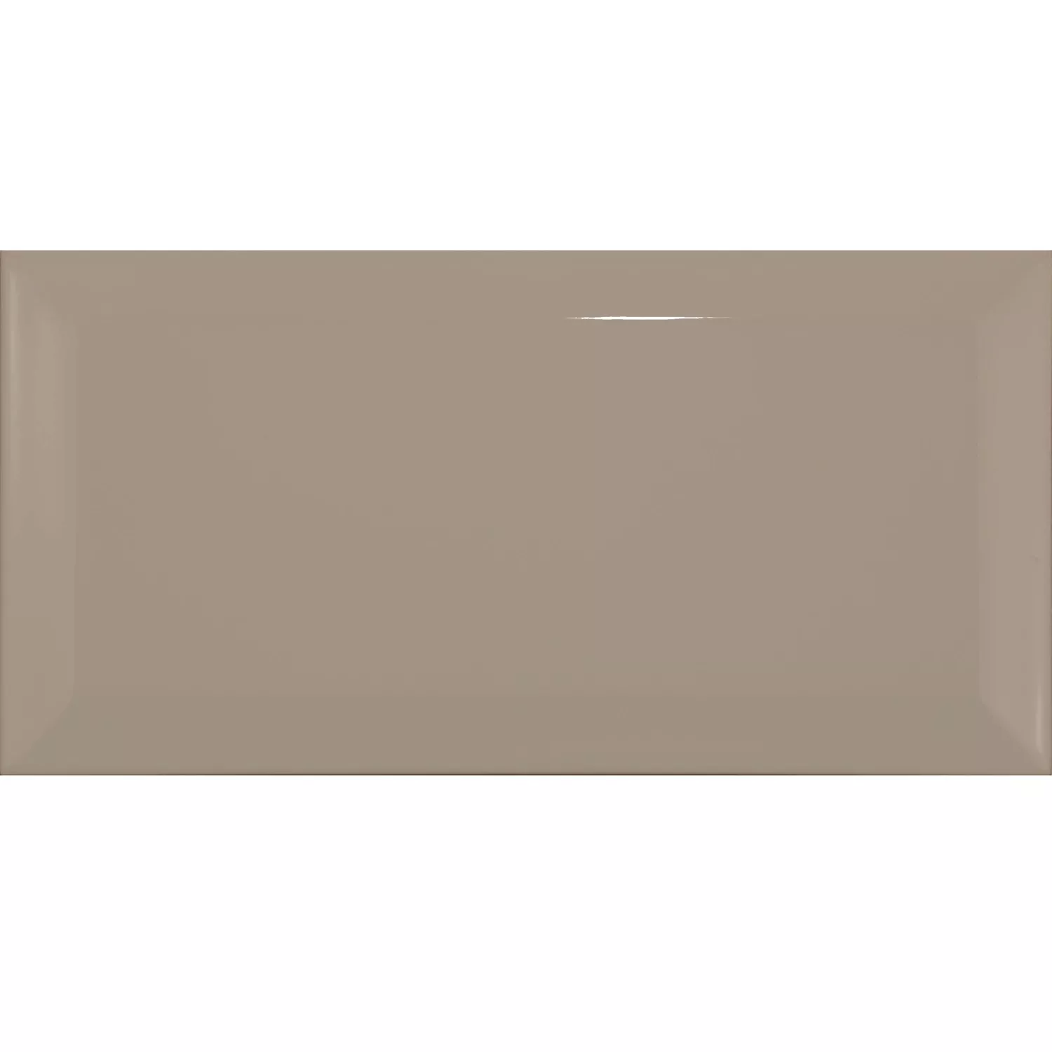 Metro tegel Bruin Glanzend 7,5x15 cm Met Facet Pitcox Mink