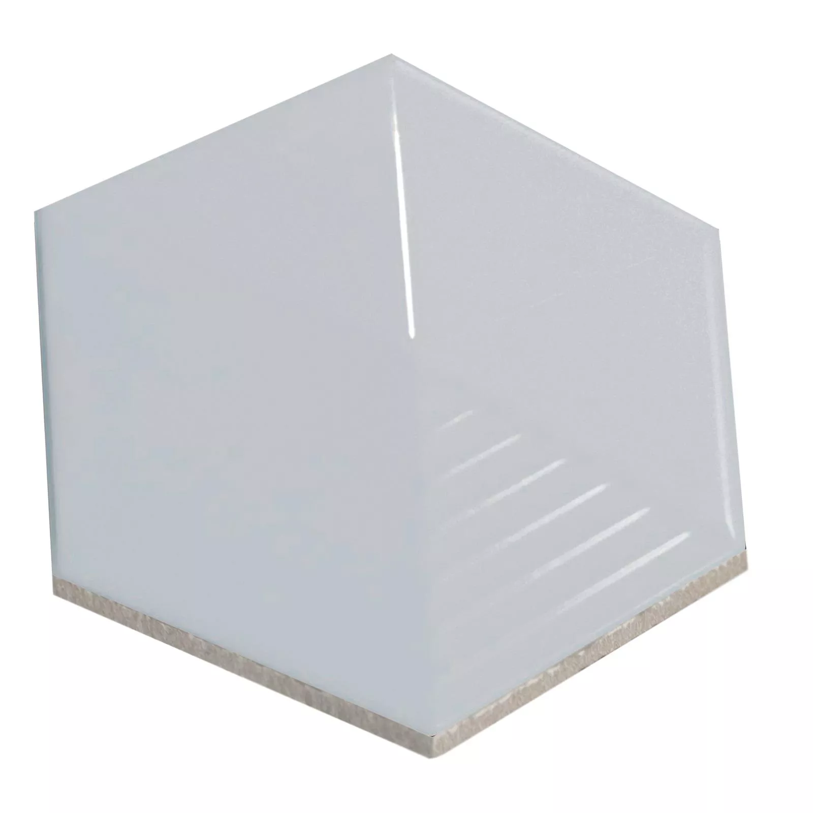 Sample Wandtegels Rockford 3D Hexagon 12,4x10,7cm Lichtblauw