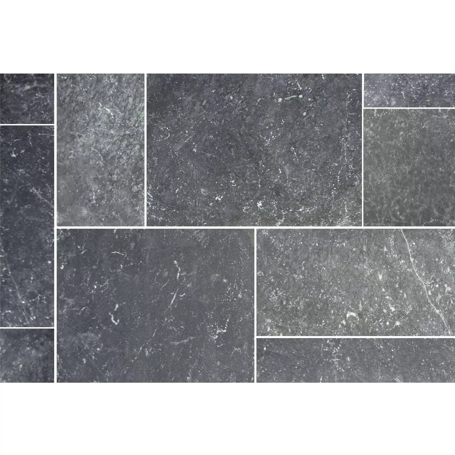 Natursteentegels Visso Nero Roman Pattern Natursteentegels Visso Nero Roman Pattern