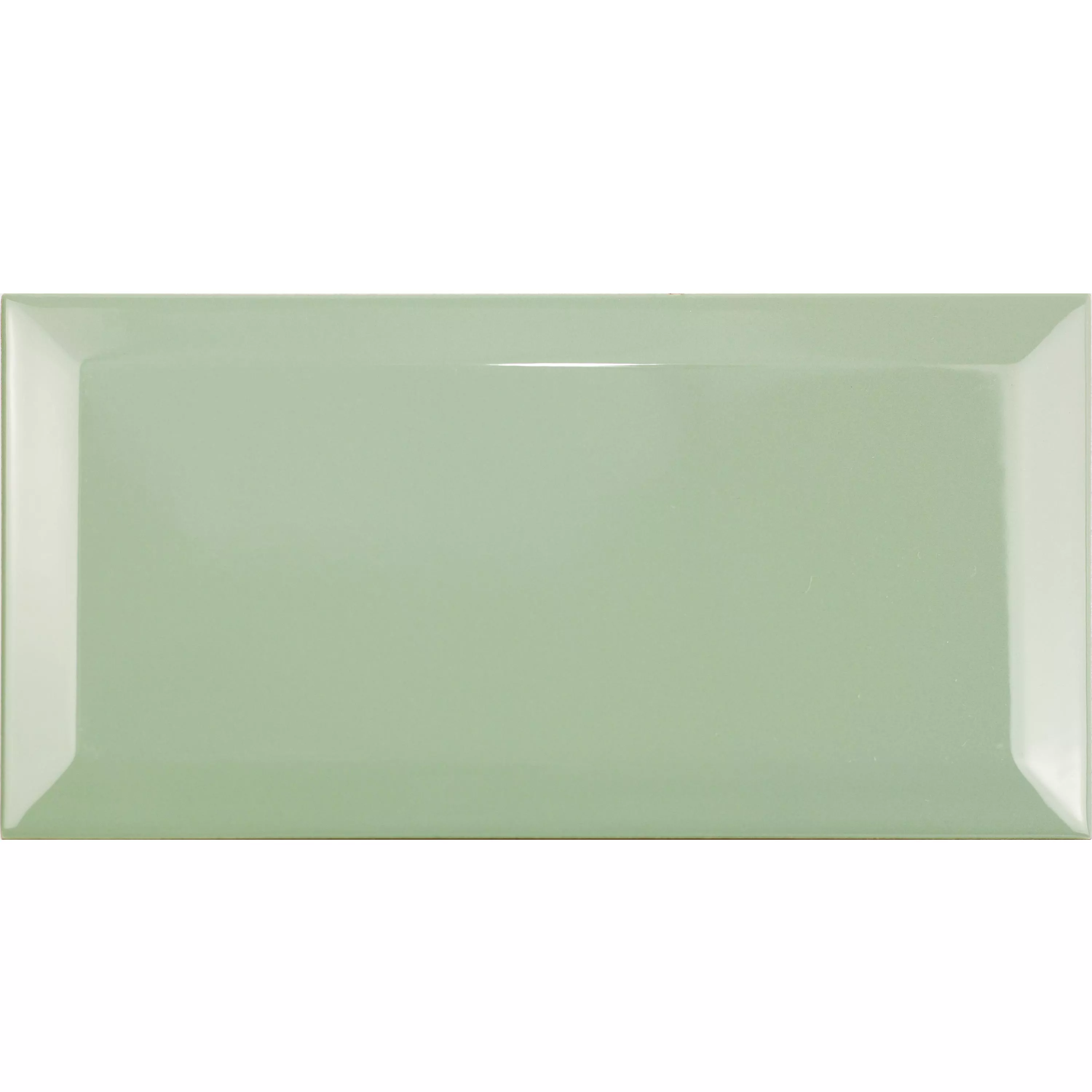 Metro Wandtegels Brussel Met Facet 10x20x0,7cm Verde Metro Wandtegels Brussel Met Facet 10x20x0,7cm Verde