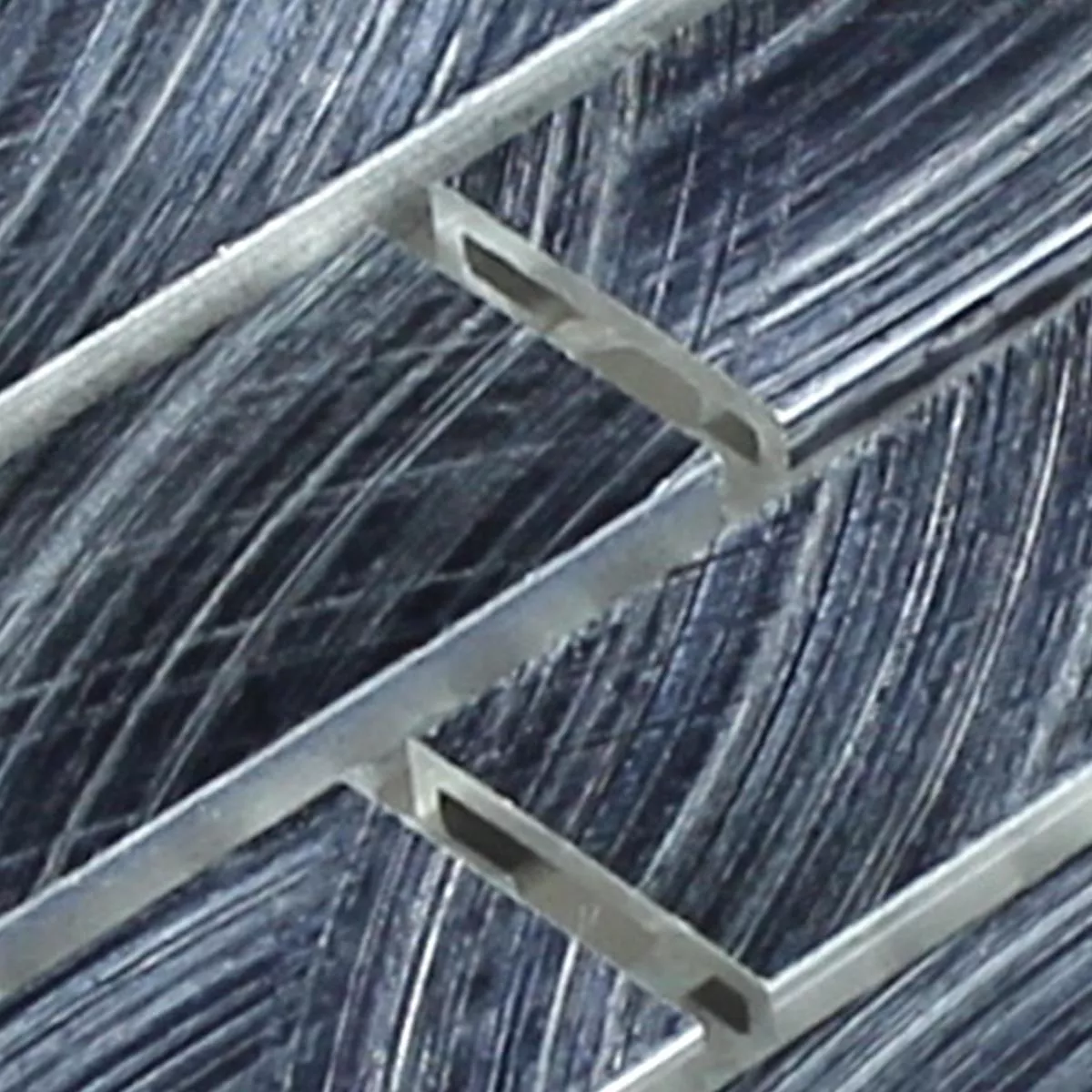 Sample Mozaïektegel Aluminium Zwart 