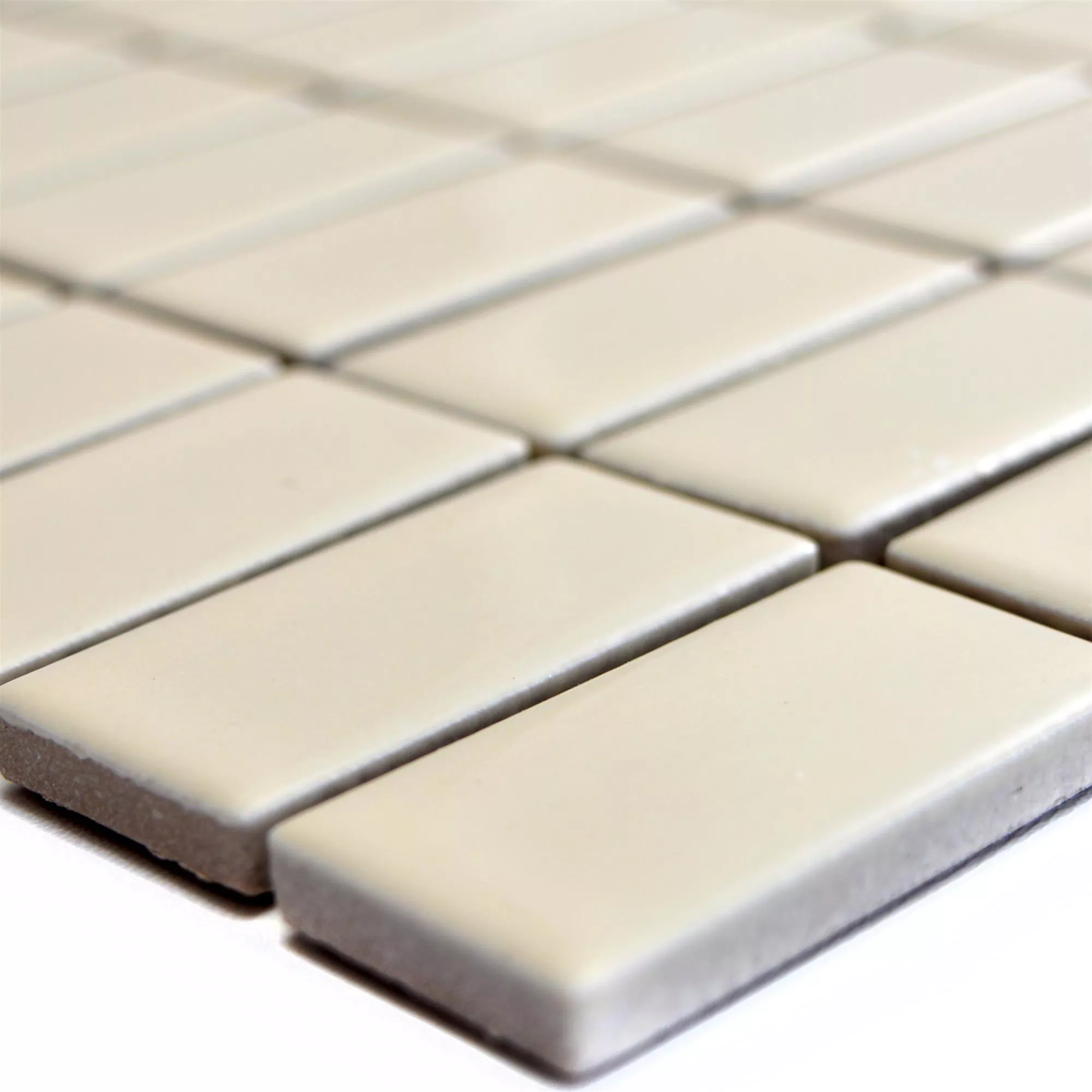 Keramiek Mozaïektegels Adrian Beige Mat Rechthoek Keramiek Mozaïektegels Adrian Beige Mat Rechthoek
