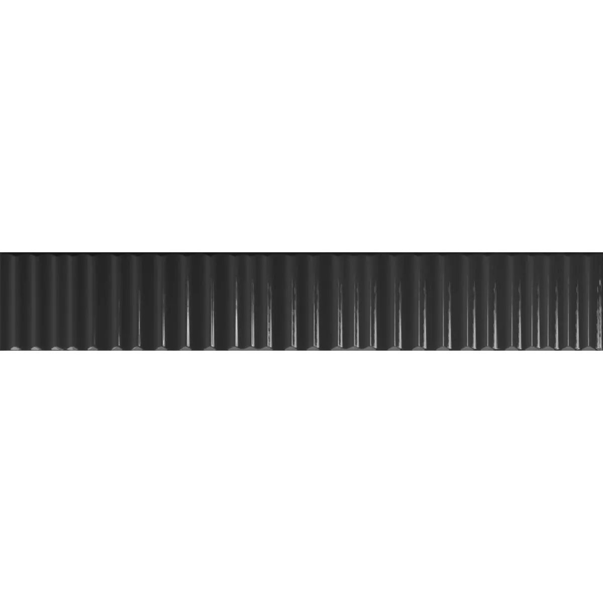 Wandtegels Avila Relief Zwart Glanzend 5x30cm Wandtegels Avila Relief Zwart Glanzend 5x30cm