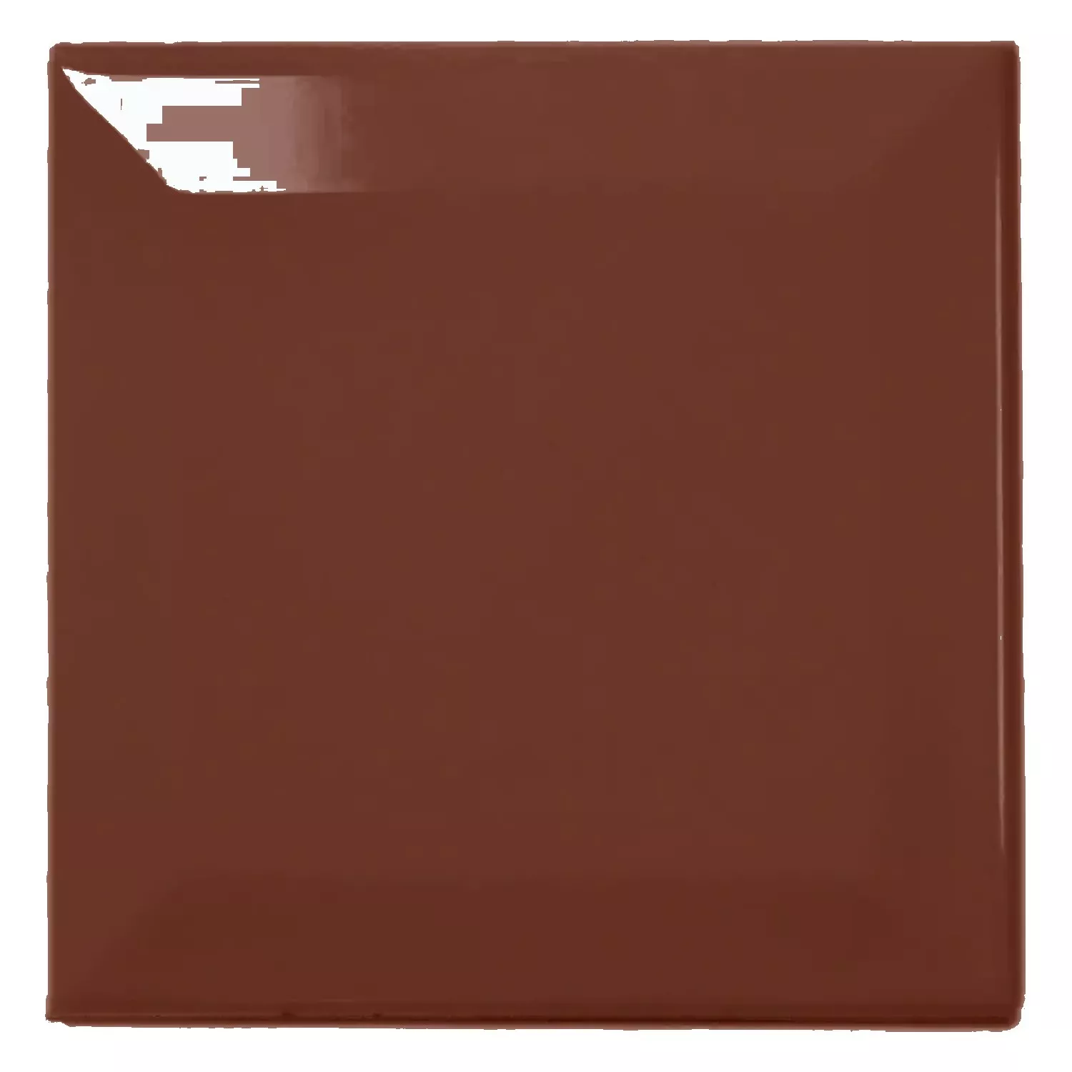 Metro tegel Bruin Glanzend 10x10 cm Met Facet Catarina Marron