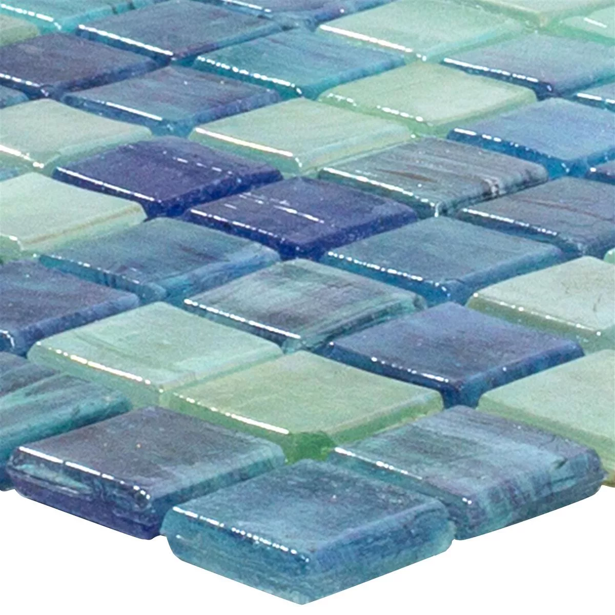 Glasmozaïek Tegels Carla Blauw Turquoise