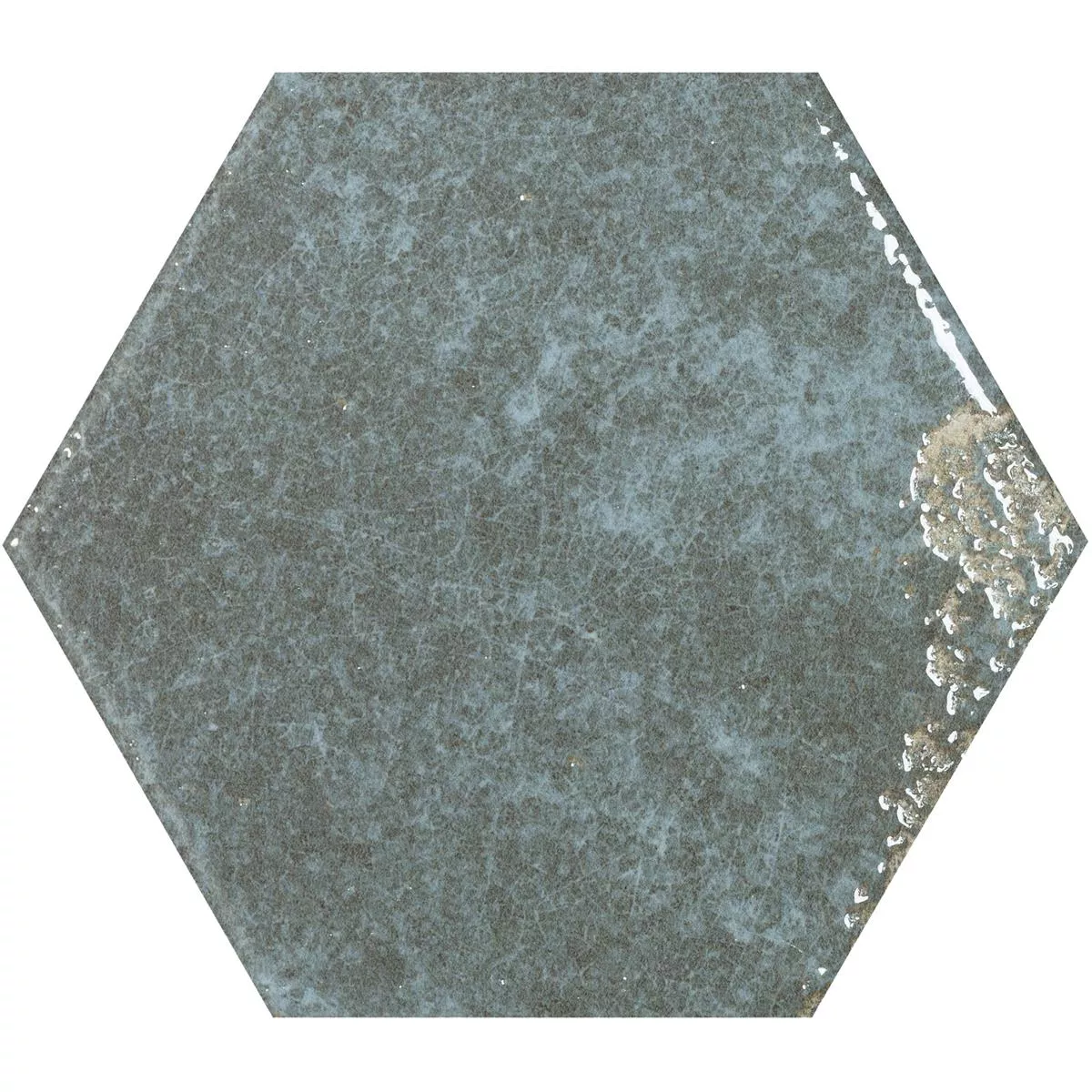 Wandtegels Lara Glanzend Gegolfd 13x15cm Hexagon Grijs Wandtegels Lara Glanzend Gegolfd 13x15cm Hexagon Grijs