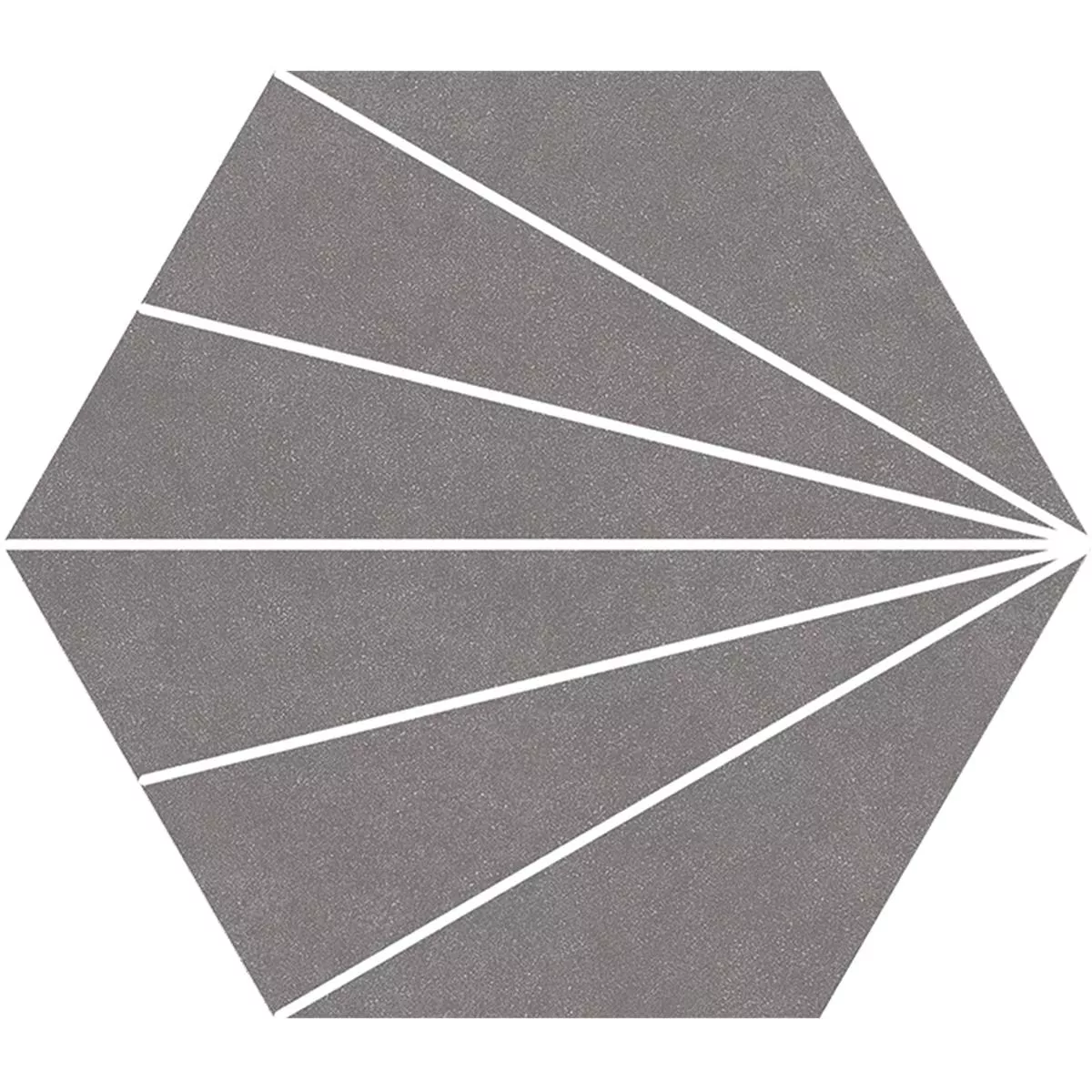 Sample Porselein steengoed Tegels Millennium Hexagon 3D Optiek Grijs 22,5 x 25,9cm