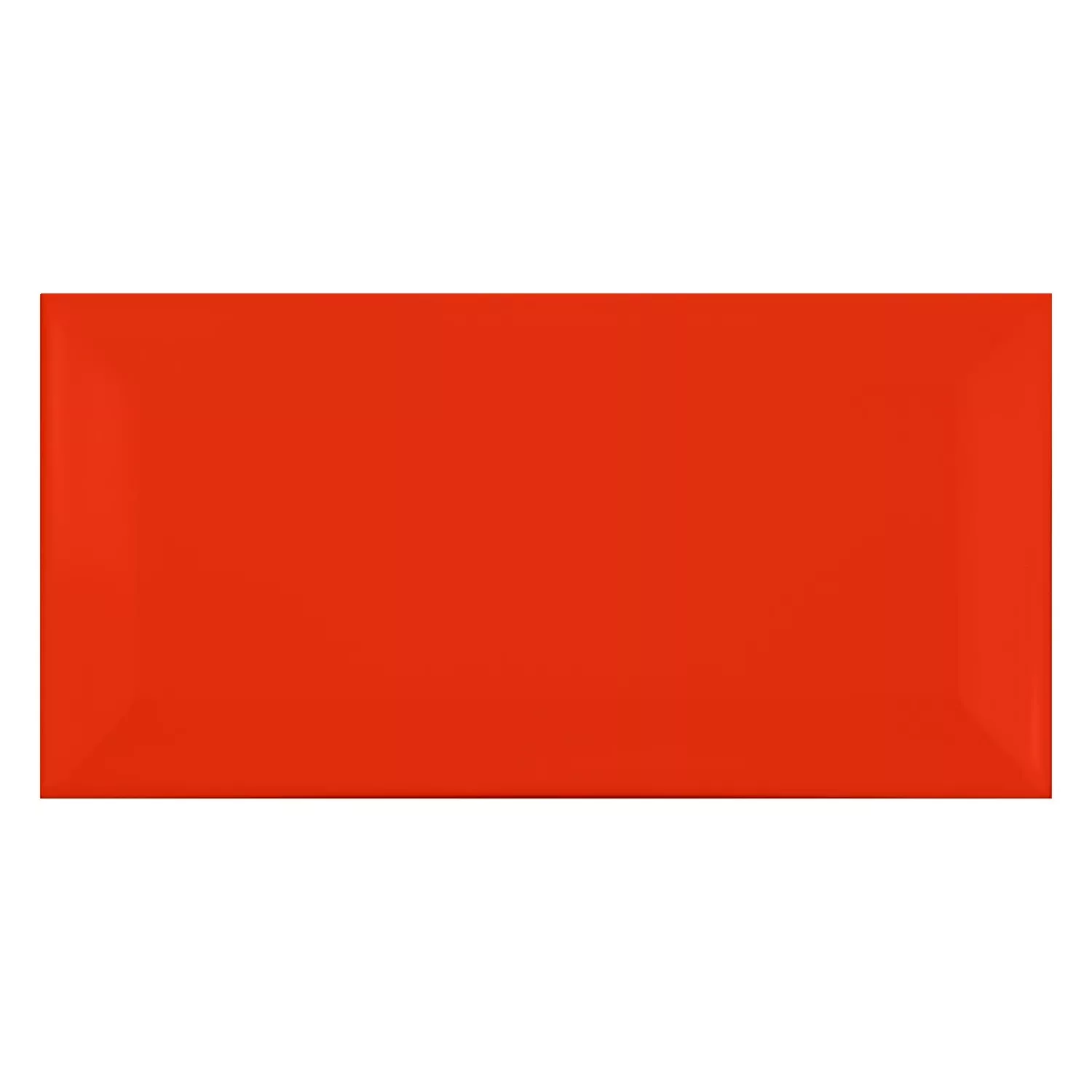 Metro tegel Rood Mat 7,5x15 cm Met Facet Pitcox Rojo
