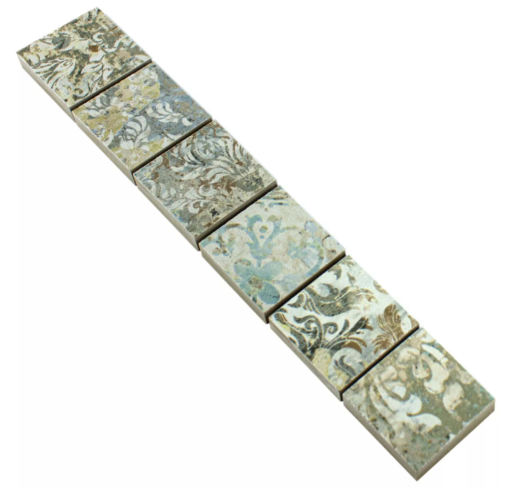 Porselein steengoed Tegels Tegelranden Pelican Lichtkleurrijk 47x47mm