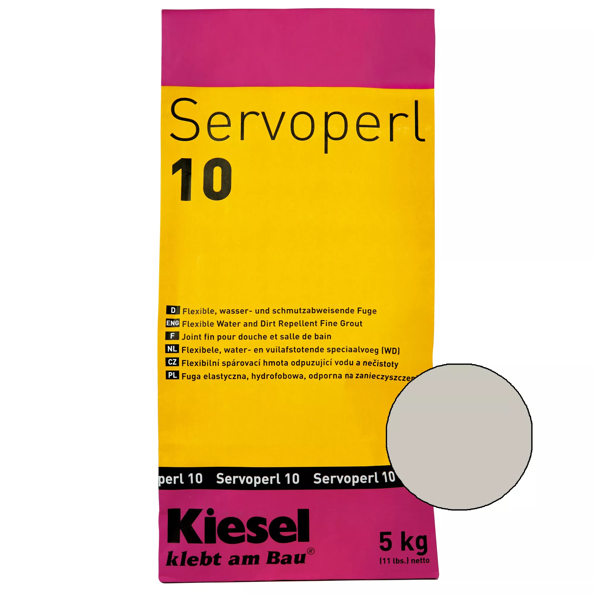 Kiesel Servoperl 10 - Flexibele Cementgebonden Voeg (5KG Zilvergrijs)