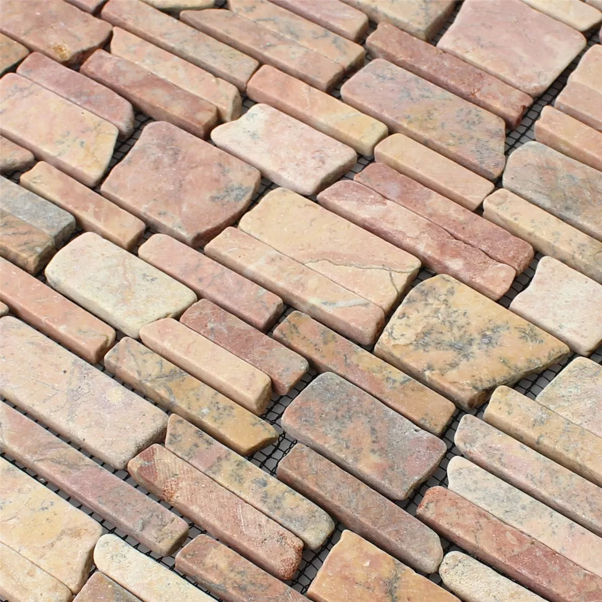 Sample Mozaïektegel Marmer Natuursteen Brick Rosso Verona