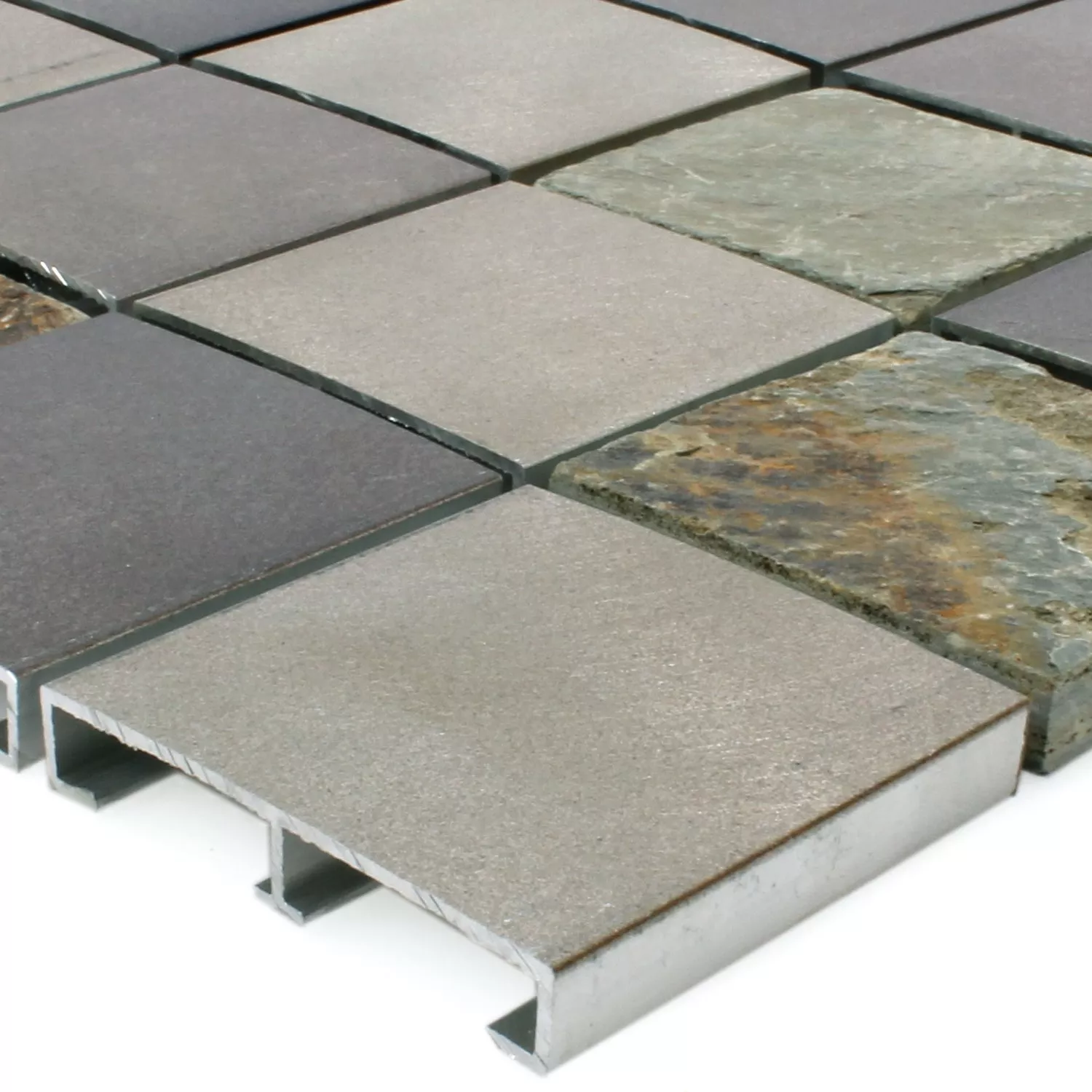 Mozaïektegel Natuursteen Aluminium Moon Bruin Mozaïektegel Natuursteen Aluminium Moon Bruin