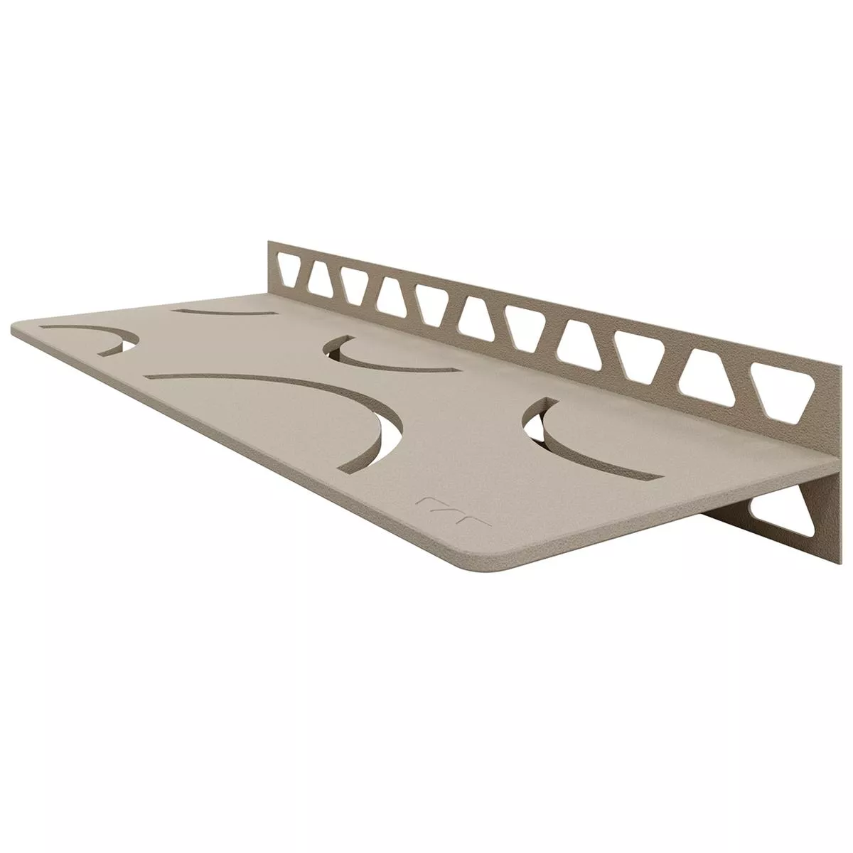 Doucheplank wandplank Schlüter rechthoek 30x11,5cm Curve Crème