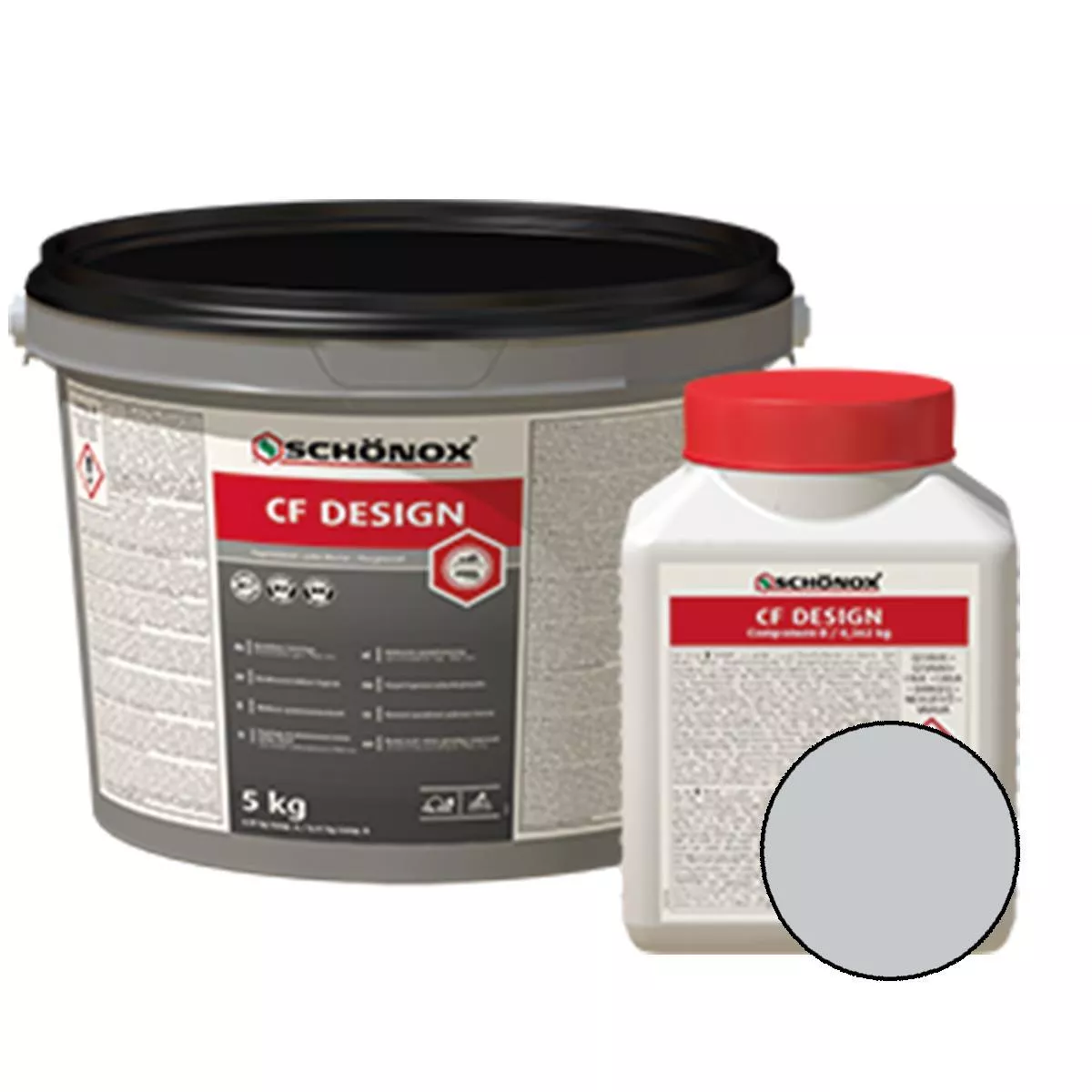 Voegmiddel Schönox CF Design Epoxyhars Colorfuge Zilvergrijs 2,5 kg