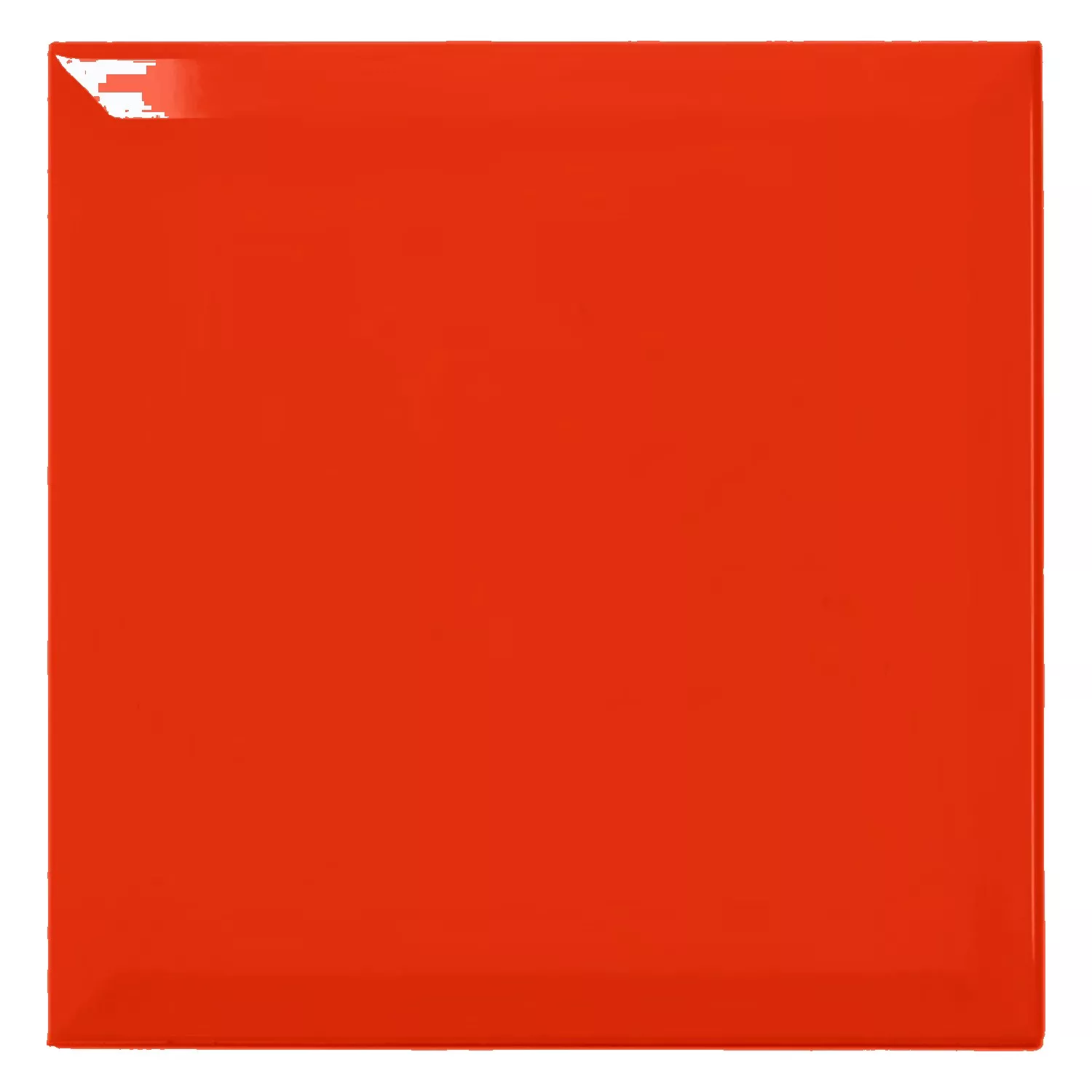 Metro tegel Rood Glanzend 20x20 cm Met Facet Freetown Rojo