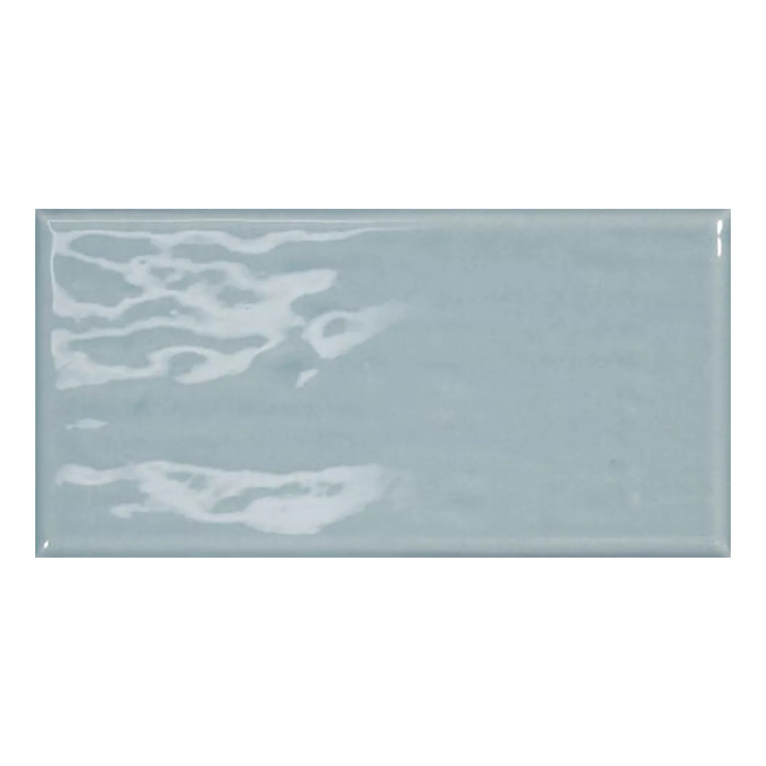 Calissi Blauw Glanzend Rustiek 7,5x15 cm Ocean