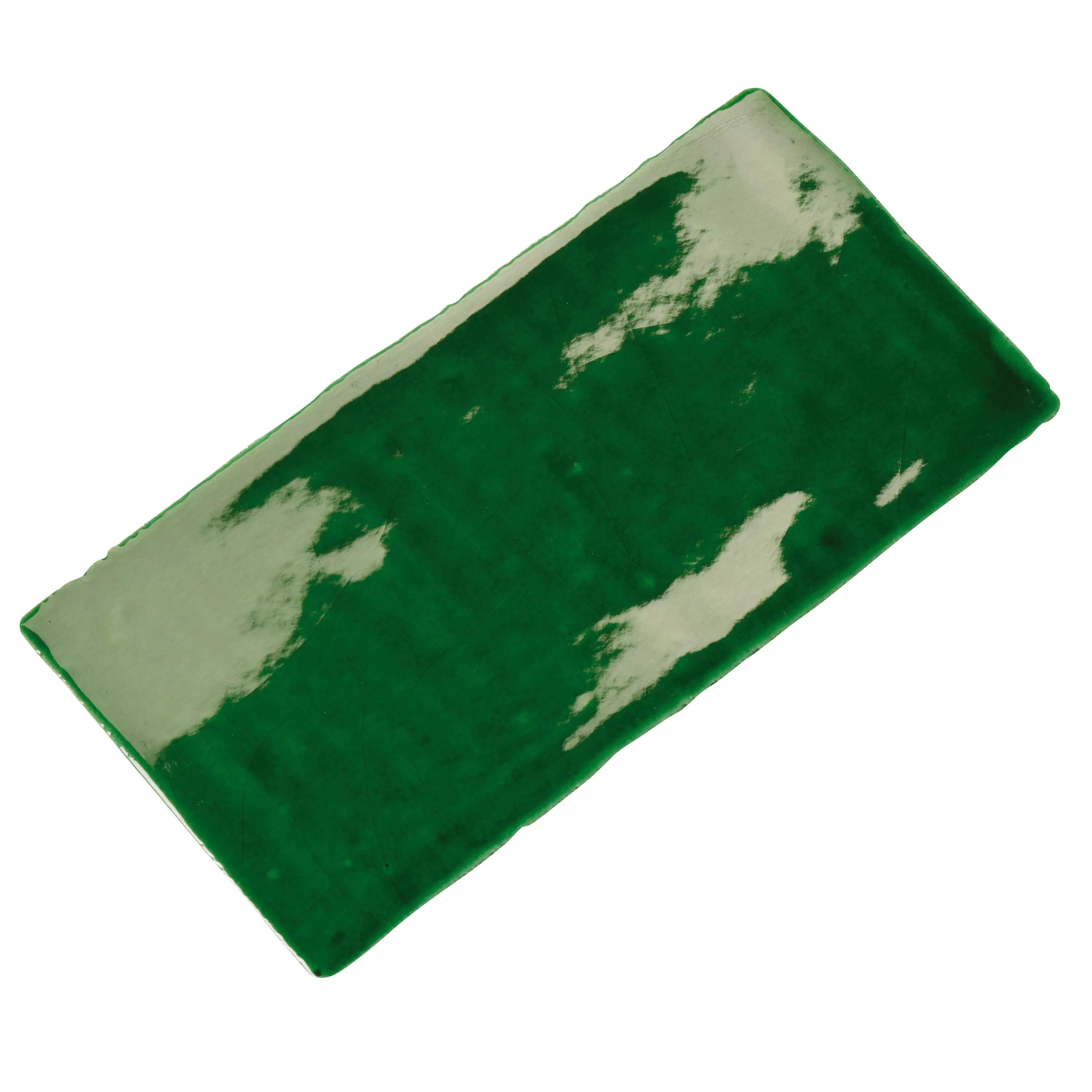 Wandtegels Algier Handgemaakte 7,5x15cm Smaragdgroen